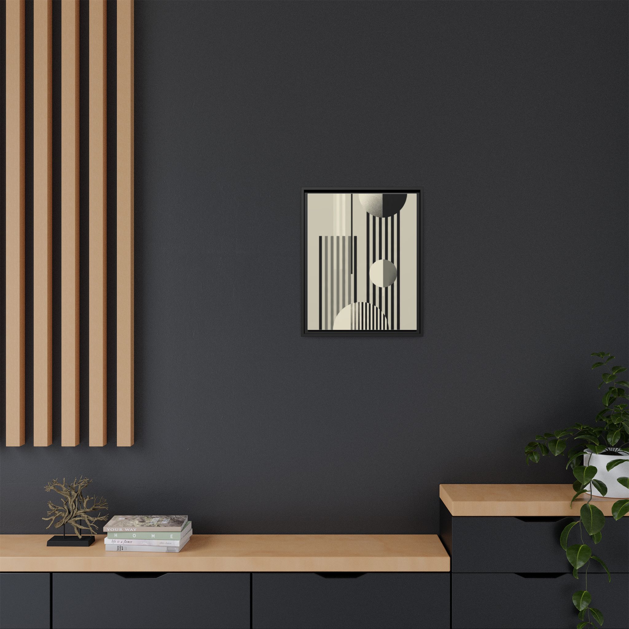 Abstract Geometric Canvas Print — Framed Matte Wall Art - Image 176