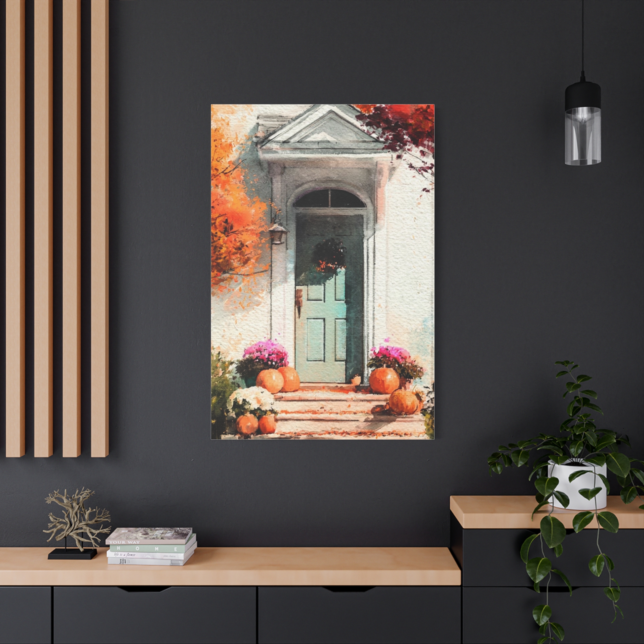Autumn Front Door Canvas — Fall Pumpkin Porch Wall Art - Image 8