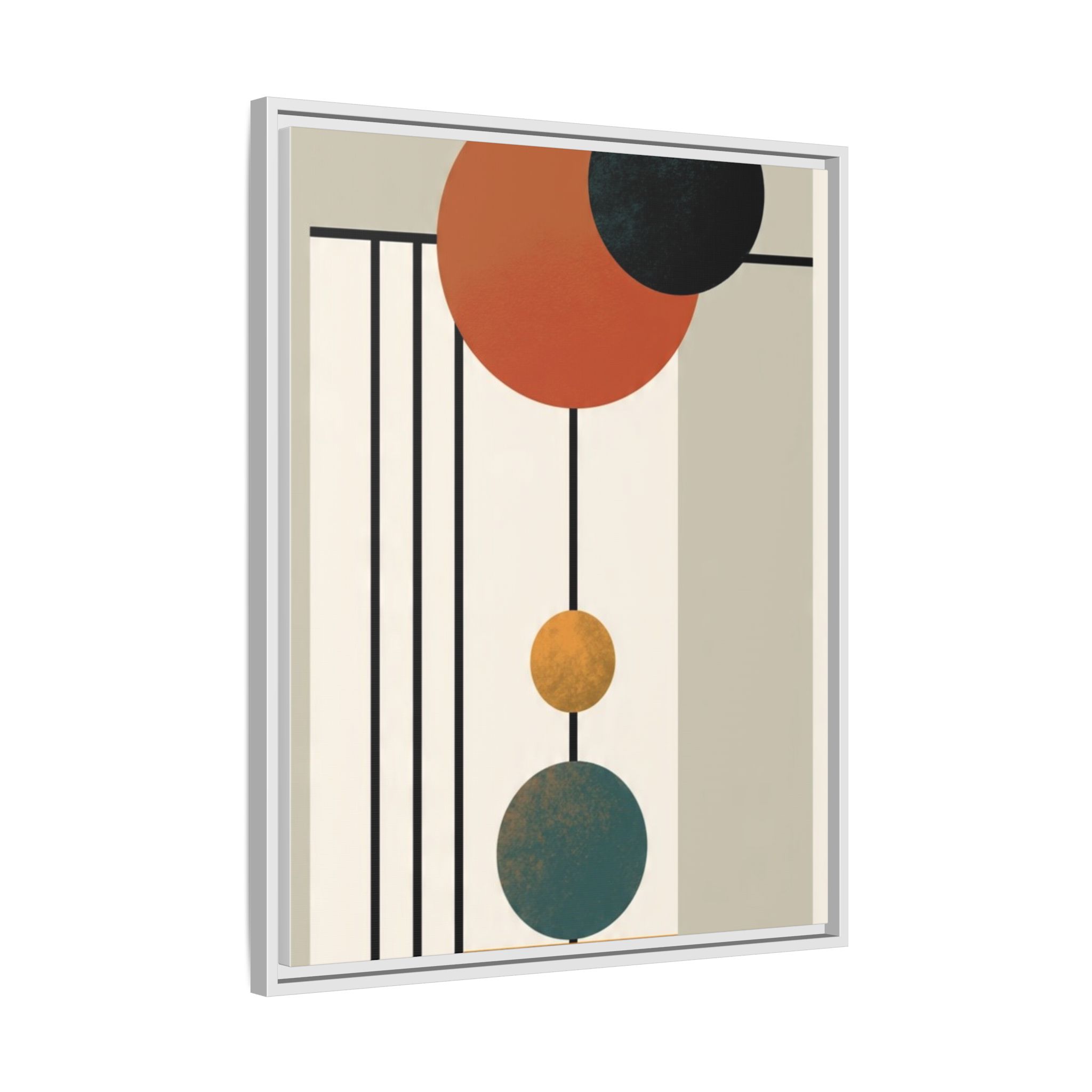 Abstract Geometric Wall Art Print — Matte Framed Canvas - Image 170