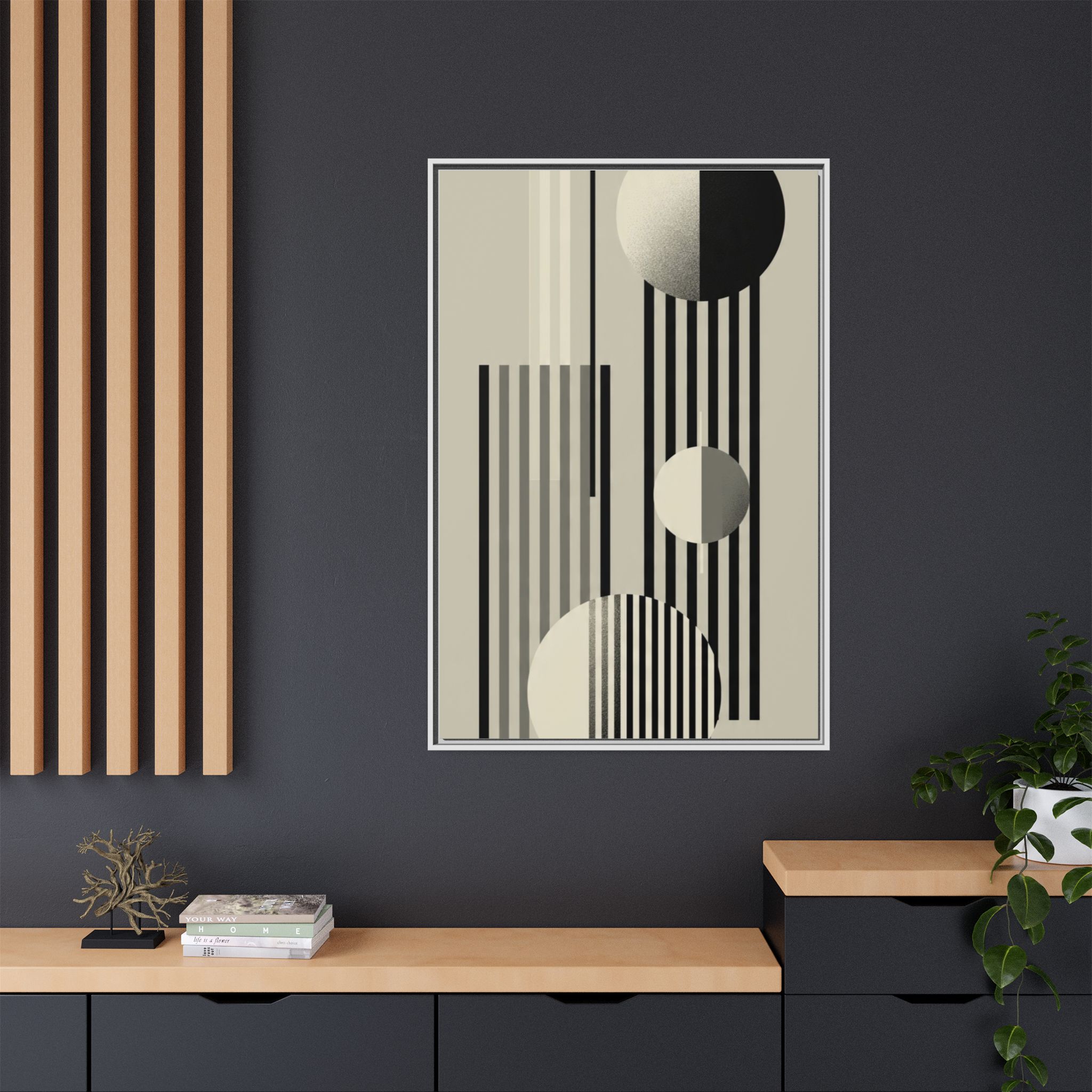 Abstract Geometric Canvas Print — Framed Matte Wall Art - Image 104