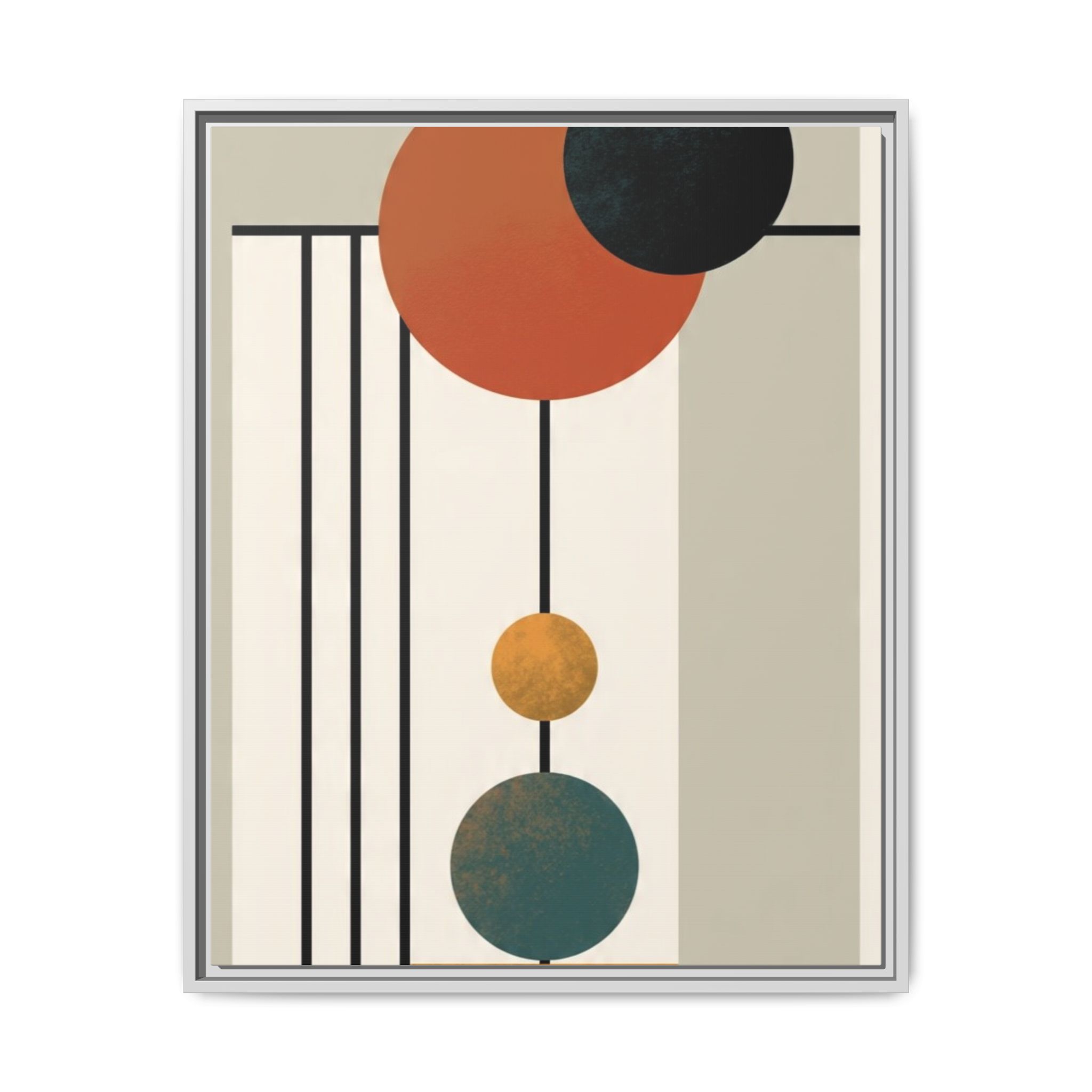 Abstract Geometric Wall Art Print — Matte Framed Canvas - Image 169