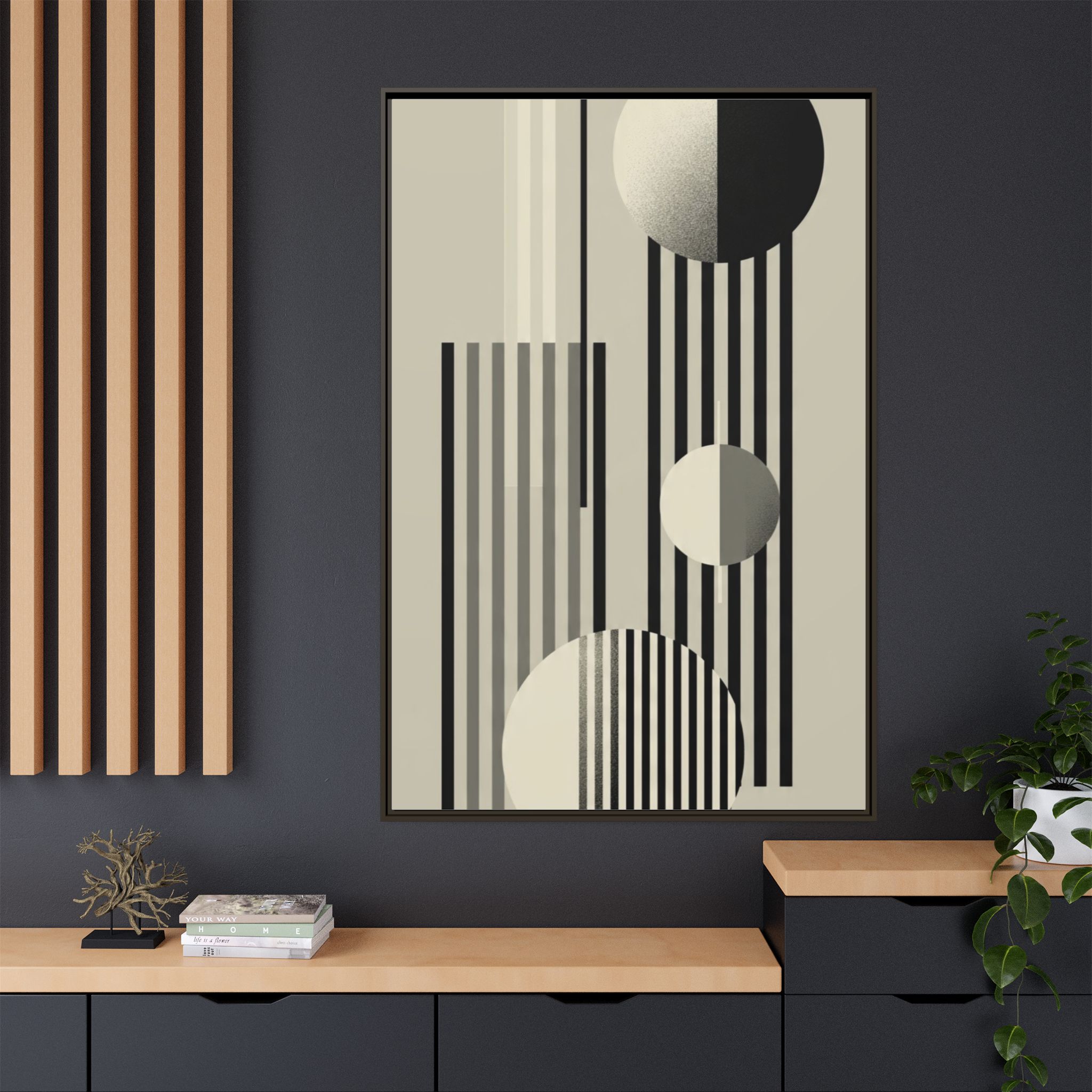 Abstract Geometric Canvas Print — Framed Matte Wall Art - Image 52