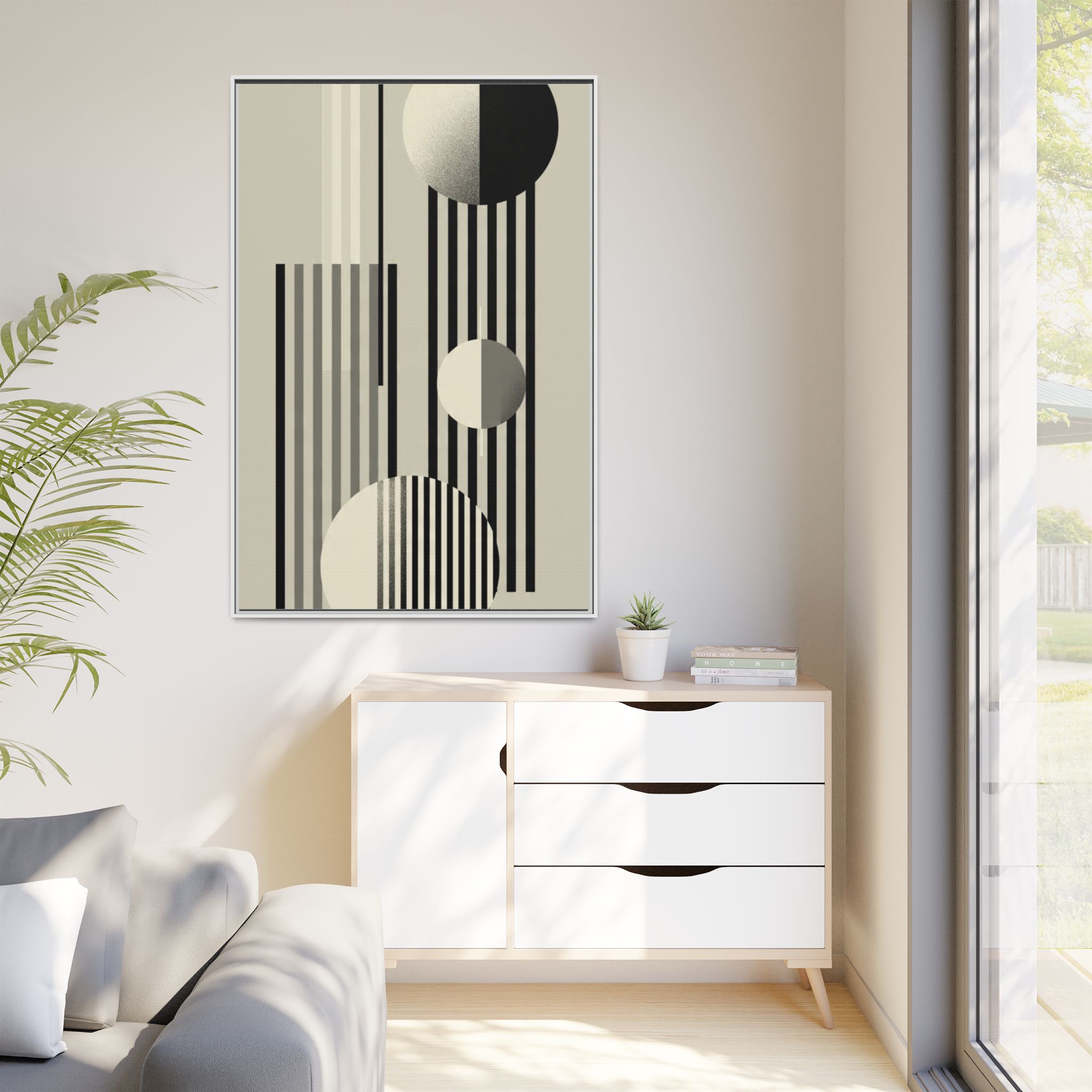 Abstract Geometric Canvas Print — Framed Matte Wall Art - Image 55
