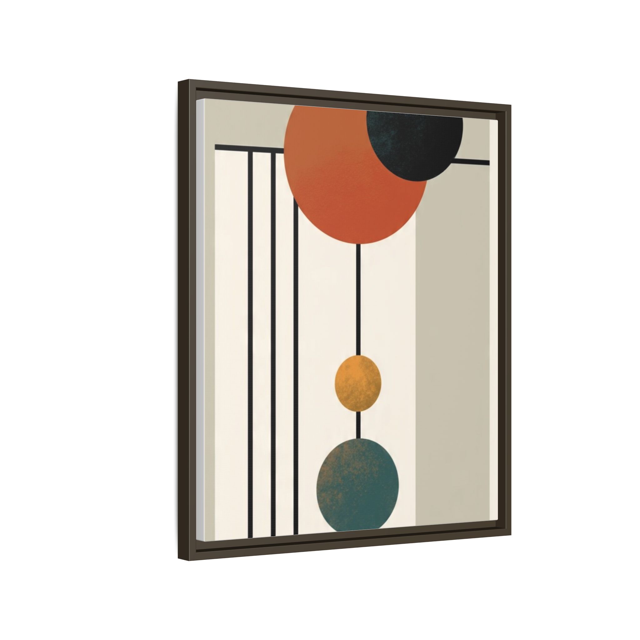 Abstract Geometric Wall Art Print — Matte Framed Canvas - Image 214