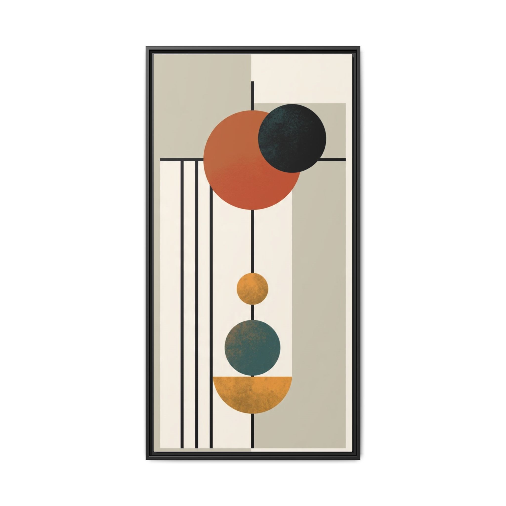 Abstract Geometric Wall Art Print — Matte Framed Canvas - Image 6