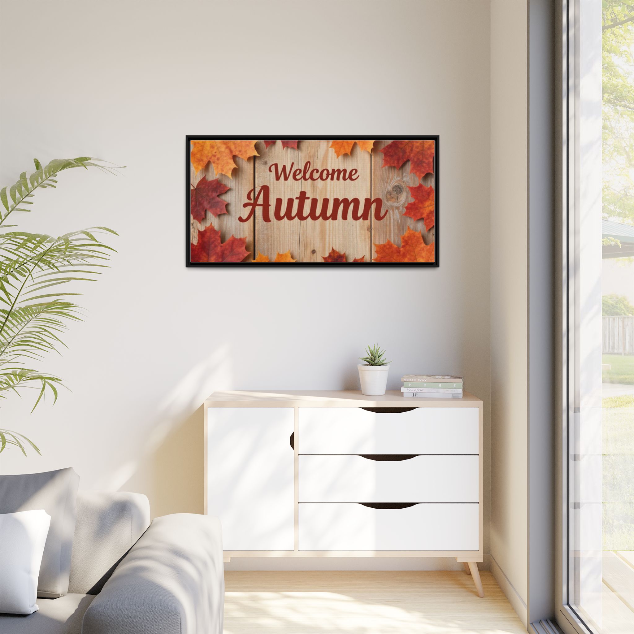 Welcome Autumn Framed Canvas Wall Art - Image 75