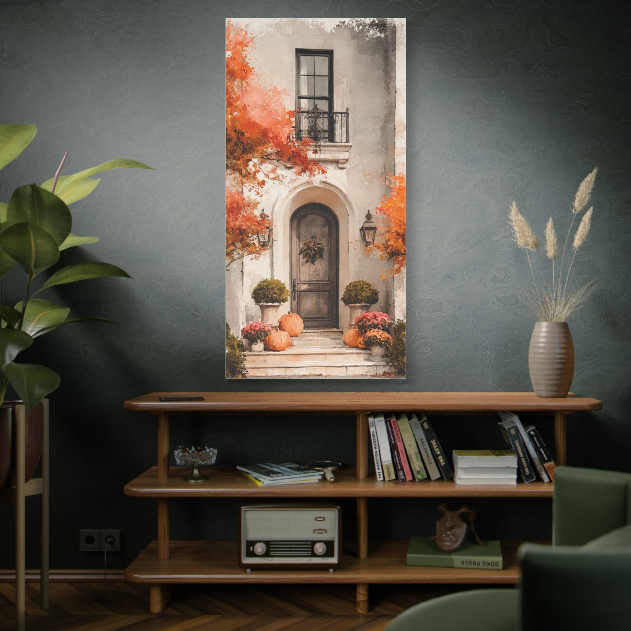 Autumn Doorway Canvas Wall Art — Stretched Matte Fall Entryway Print - Image 5