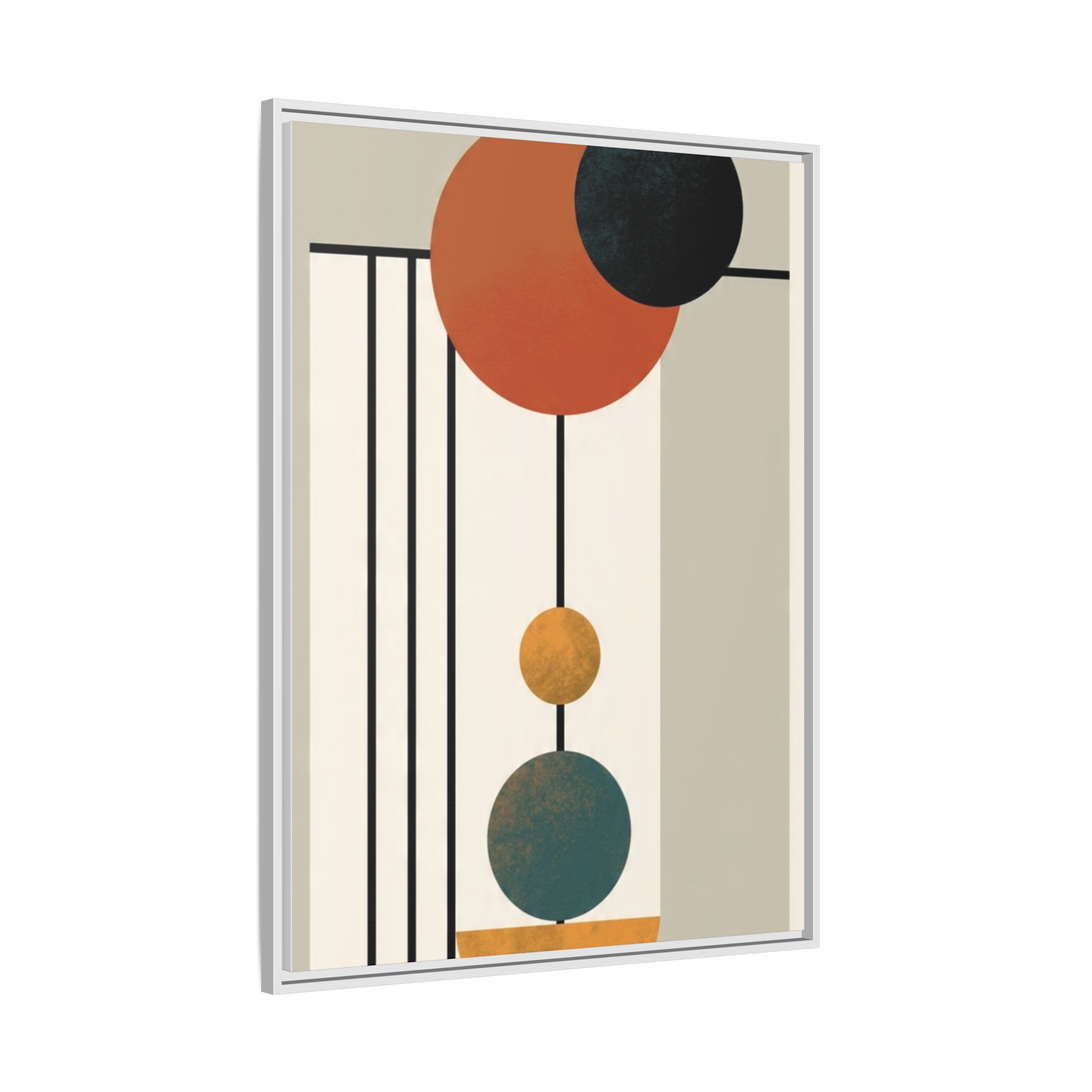 Abstract Geometric Wall Art Print — Matte Framed Canvas - Image 22