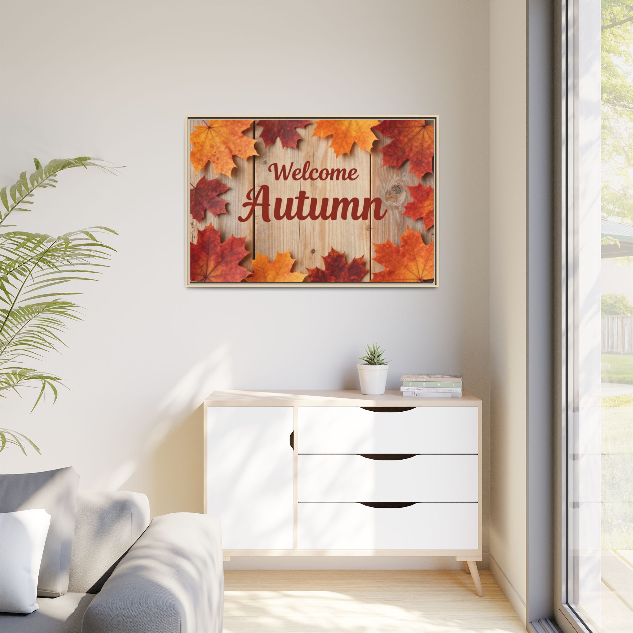 Welcome Autumn Framed Canvas Wall Art - Image 20