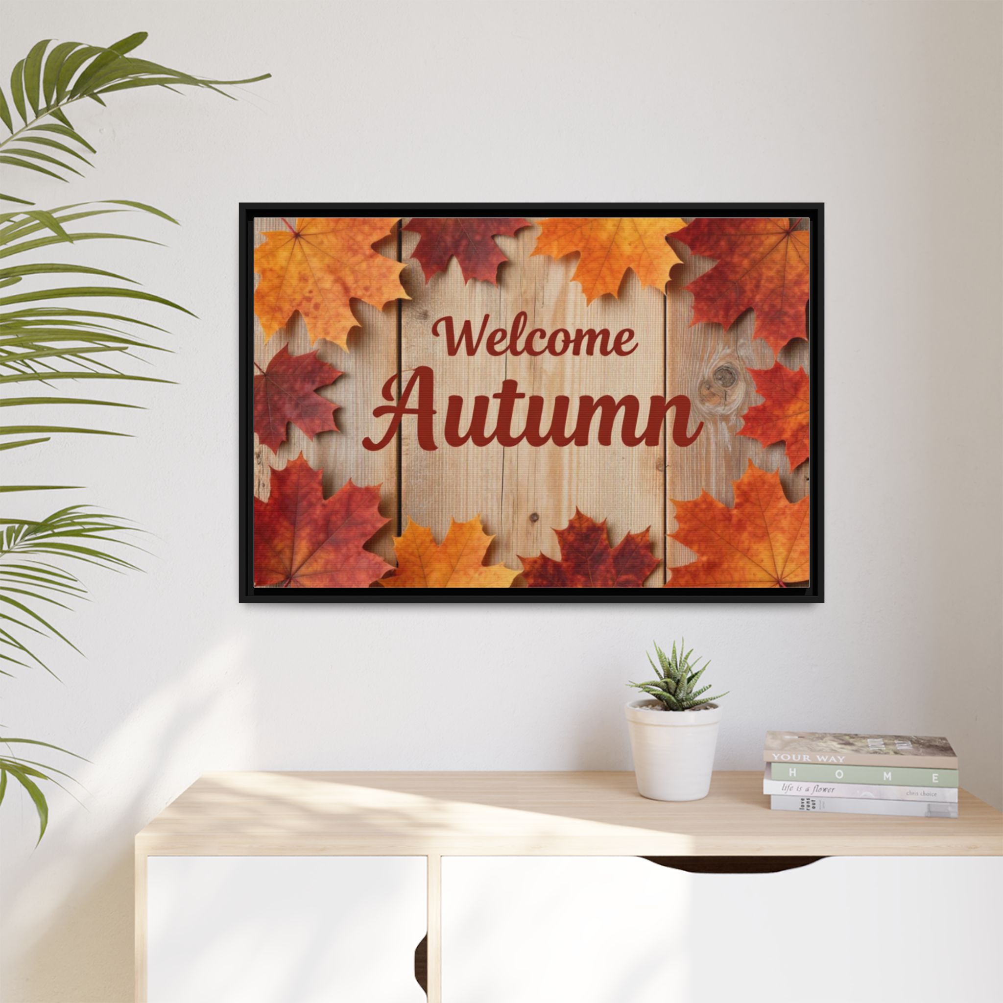 Welcome Autumn Framed Canvas Wall Art - Image 123