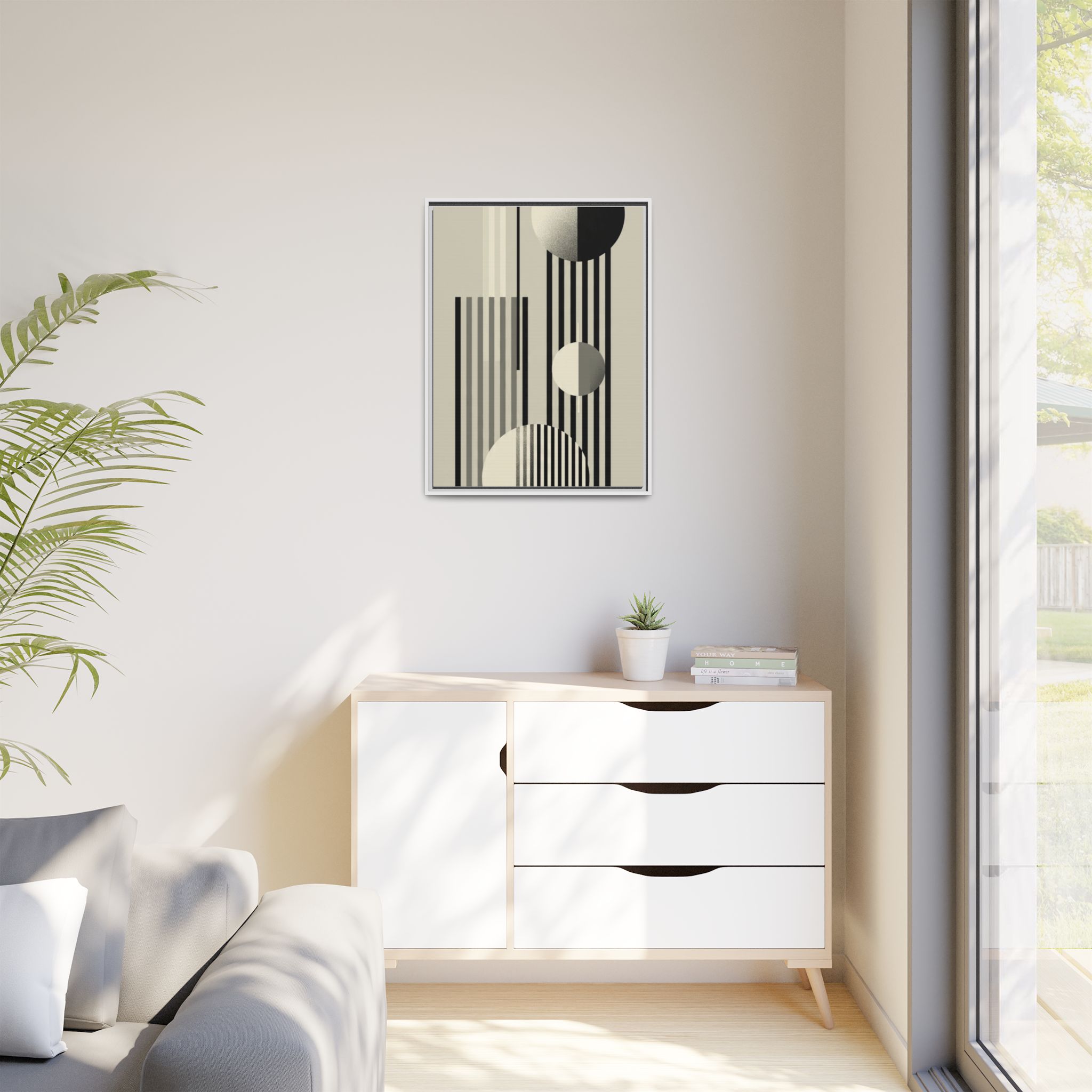 Abstract Geometric Canvas Print — Framed Matte Wall Art - Image 195
