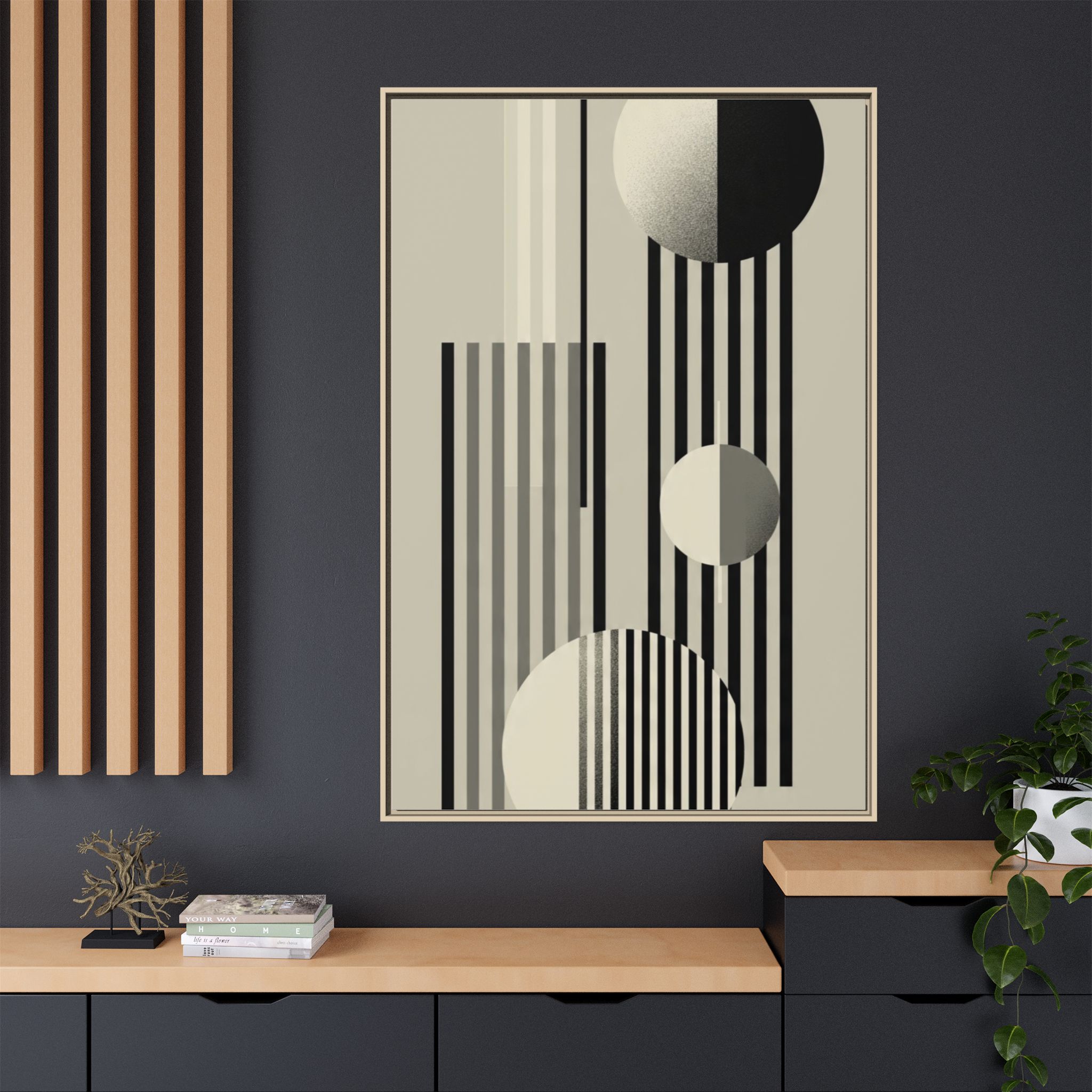 Abstract Geometric Canvas Print — Framed Matte Wall Art - Image 64