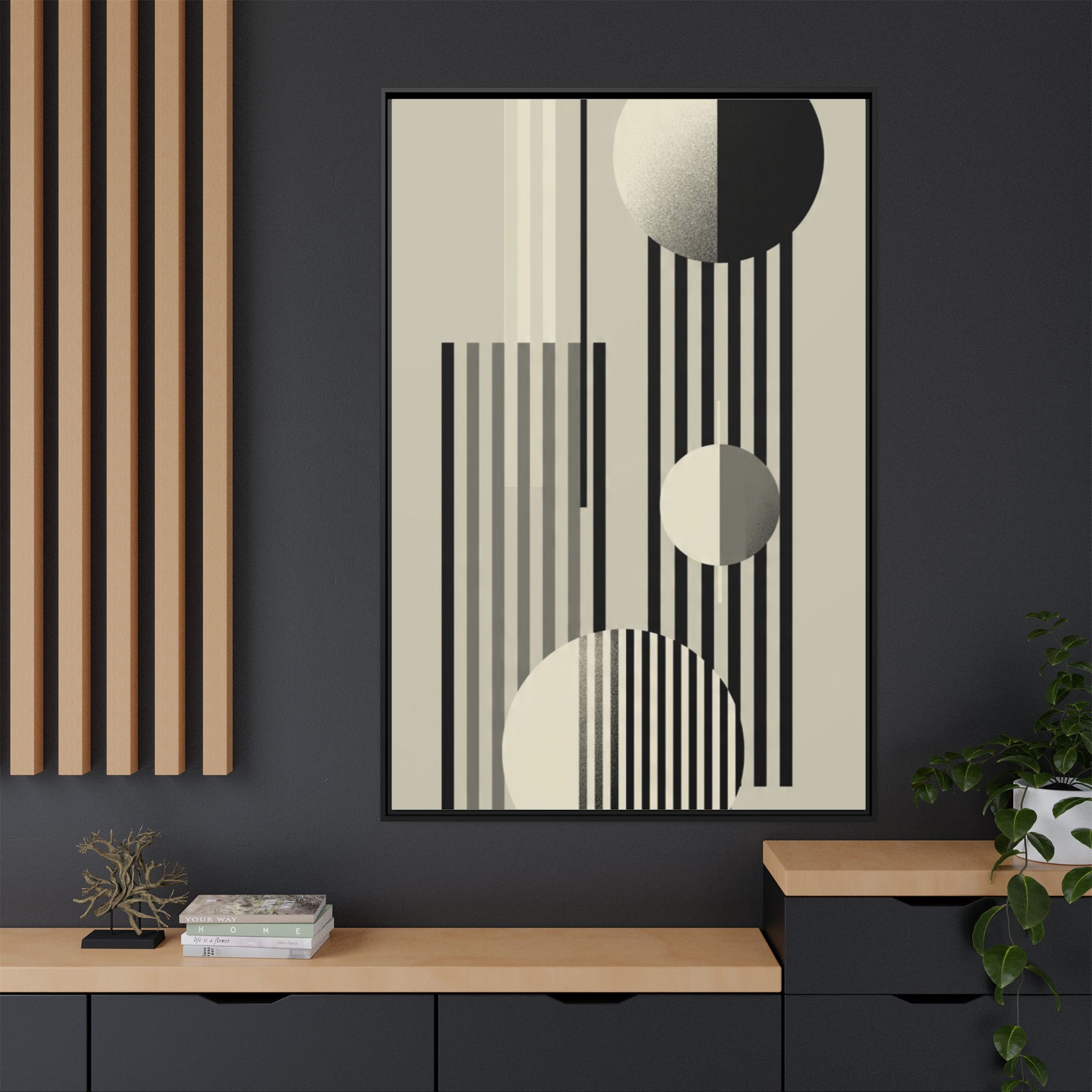 Abstract Geometric Canvas Print — Framed Matte Wall Art - Image 60