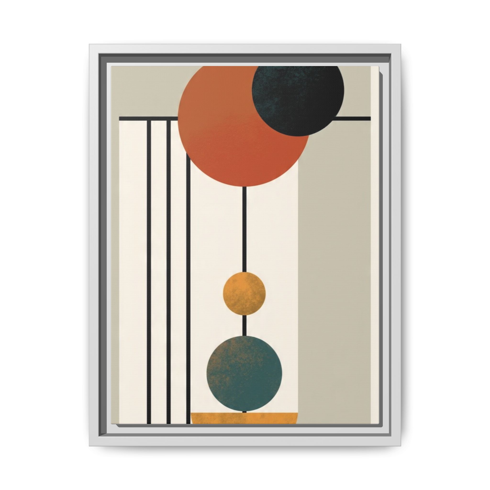 Abstract Geometric Wall Art Print — Matte Framed Canvas - Image 65