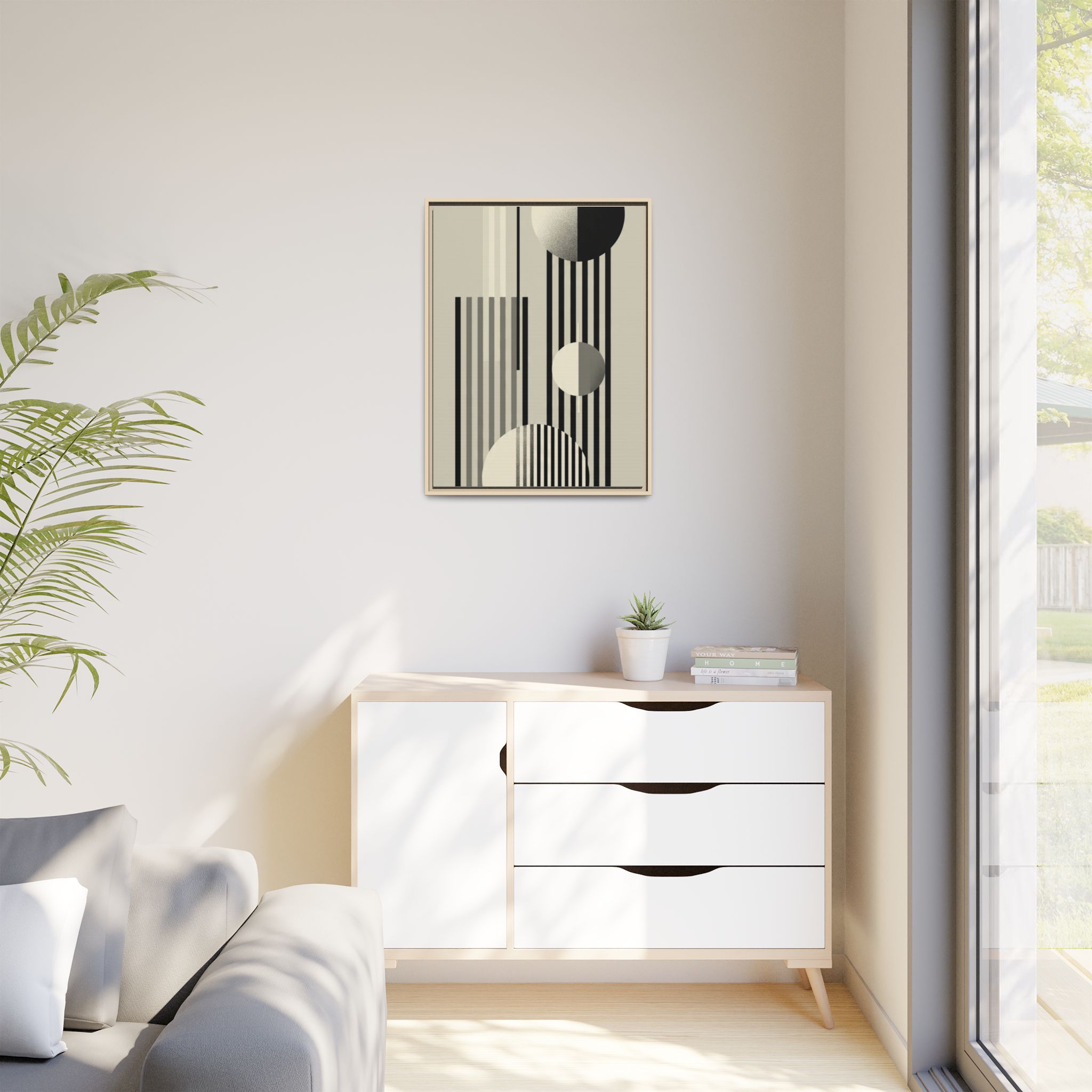 Abstract Geometric Canvas Print — Framed Matte Wall Art - Image 203