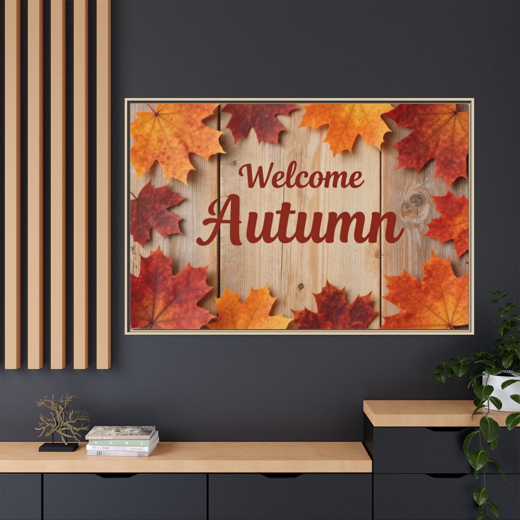 Welcome Autumn Framed Canvas Wall Art - Image 48