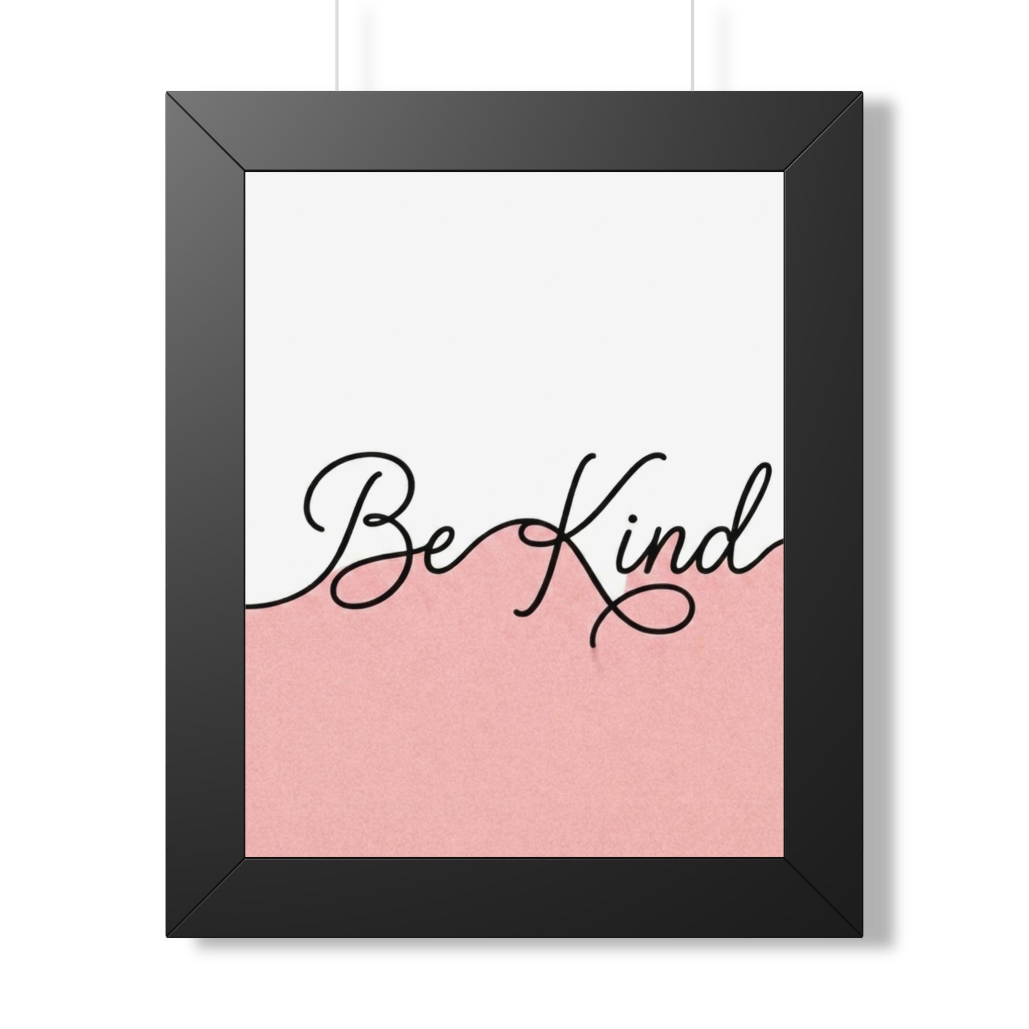 Be Kind Framed Poster — Pink Script Wall Art - Image 4