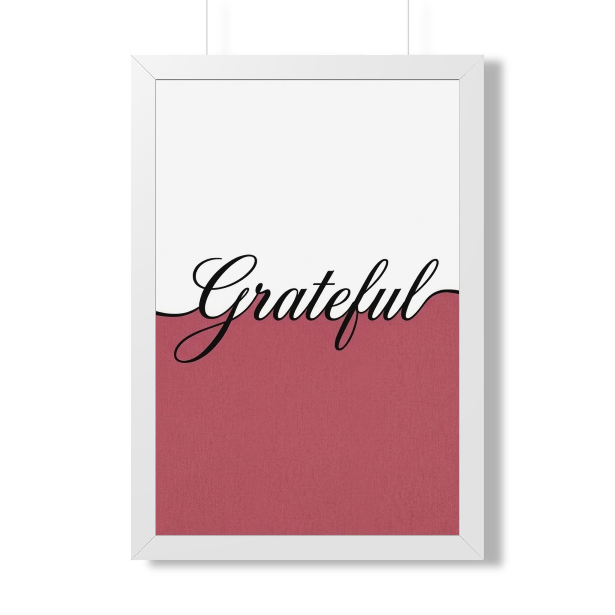 Grateful Wall Art Poster — Script Typography Framed Print - Image 3