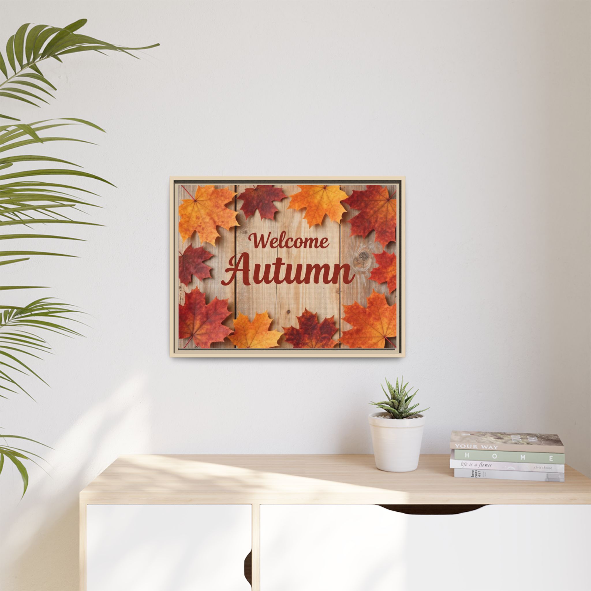 Welcome Autumn Framed Canvas Wall Art - Image 175