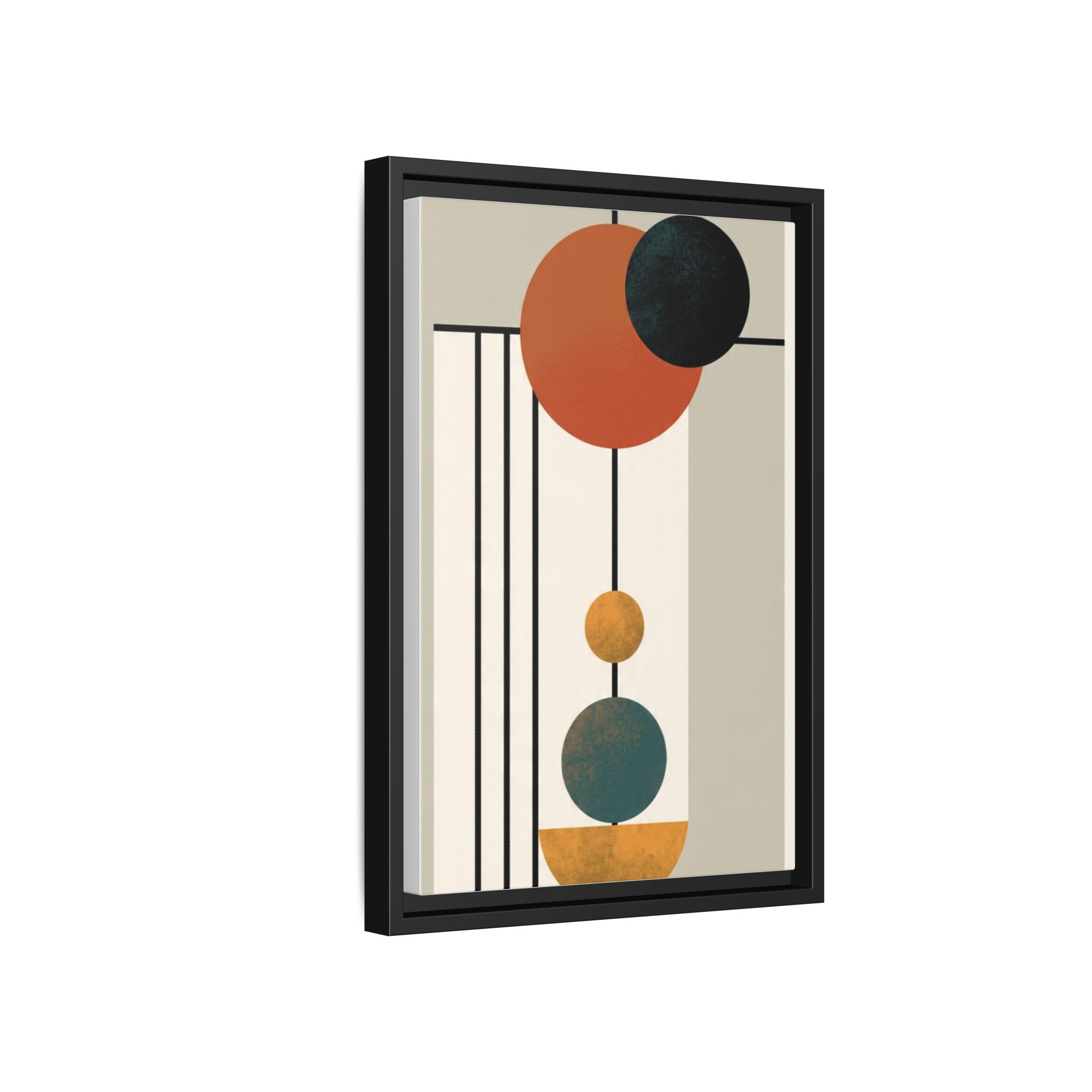Abstract Geometric Wall Art Print — Matte Framed Canvas - Image 126