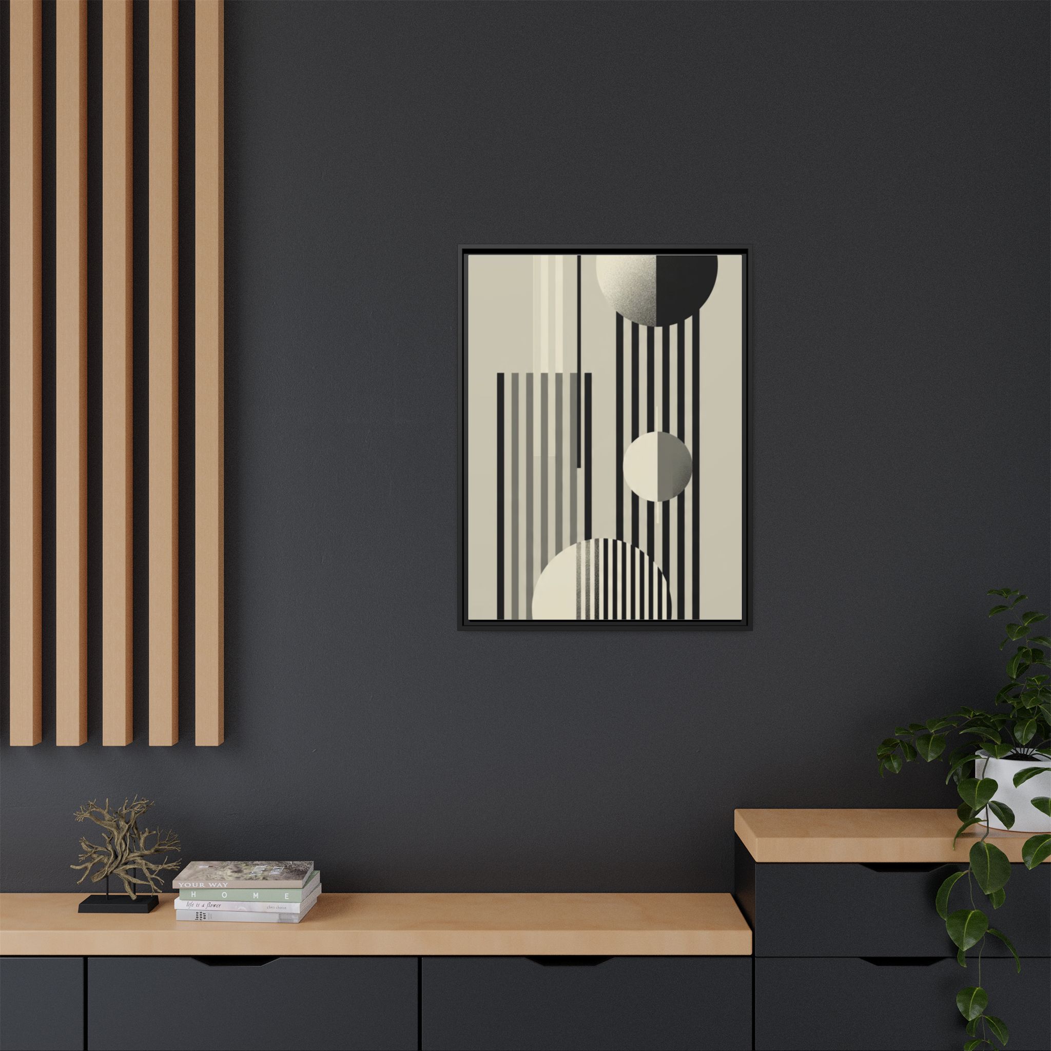 Abstract Geometric Canvas Print — Framed Matte Wall Art - Image 208