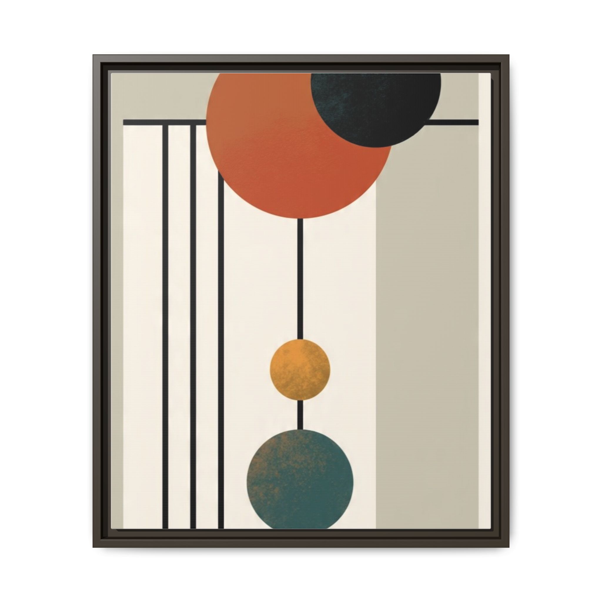 Abstract Geometric Wall Art Print — Matte Framed Canvas - Image 213