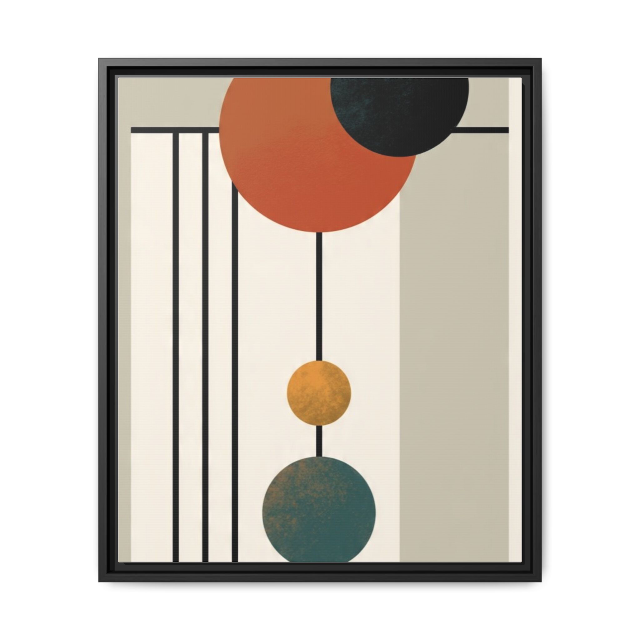 Abstract Geometric Wall Art Print — Matte Framed Canvas - Image 217