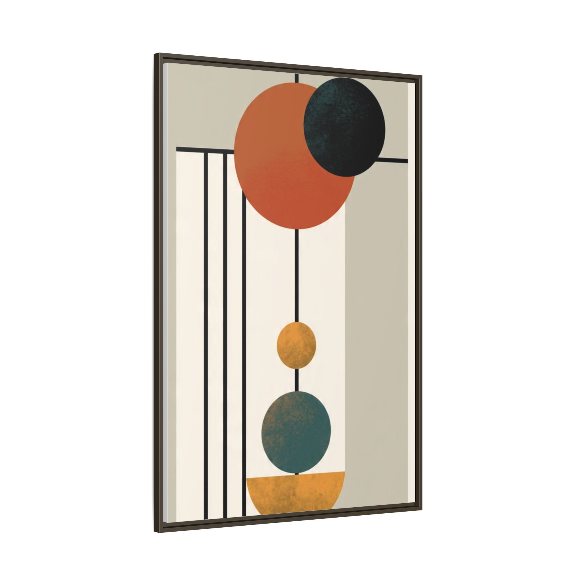 Abstract Geometric Wall Art Print — Matte Framed Canvas - Image 110