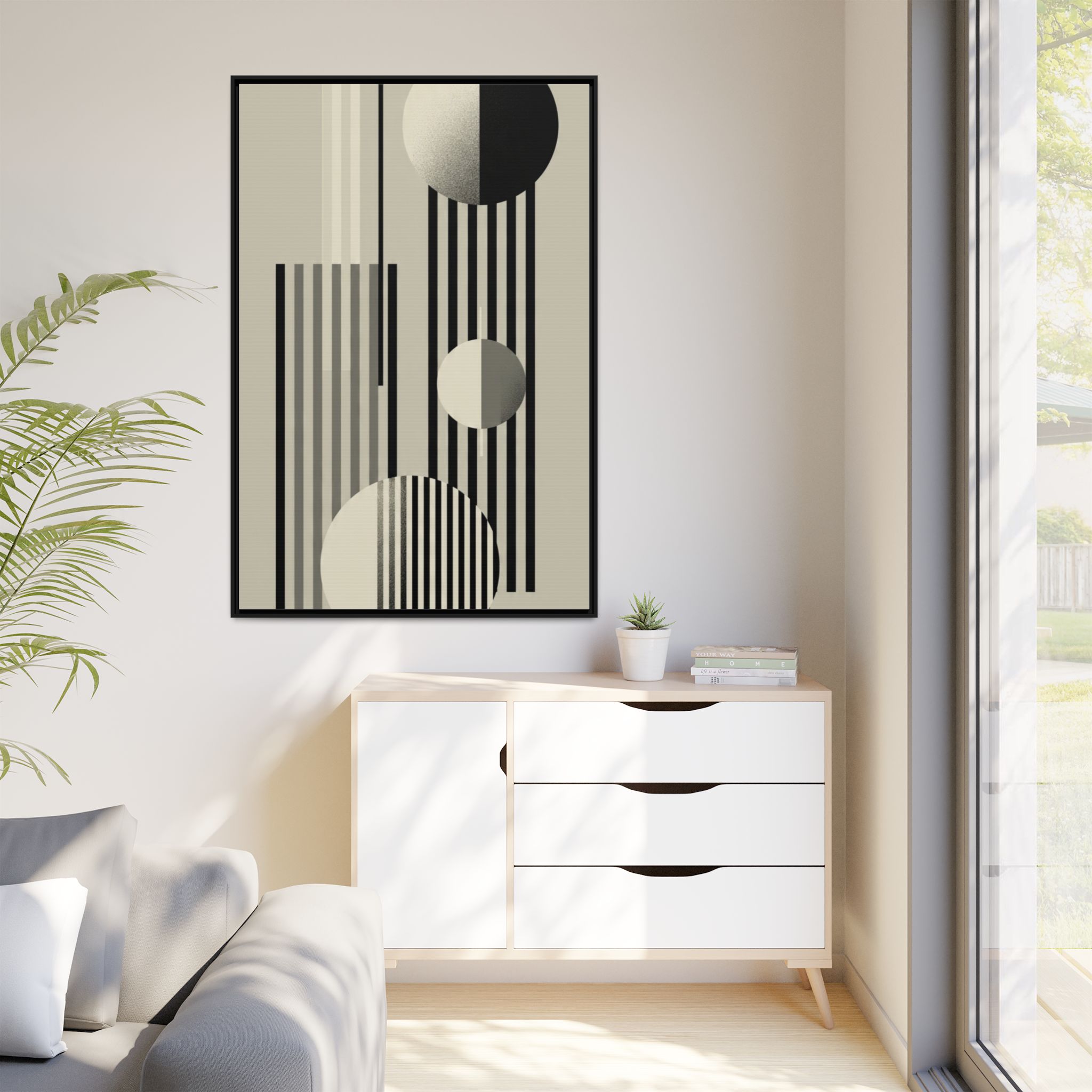 Abstract Geometric Canvas Print — Framed Matte Wall Art - Image 59