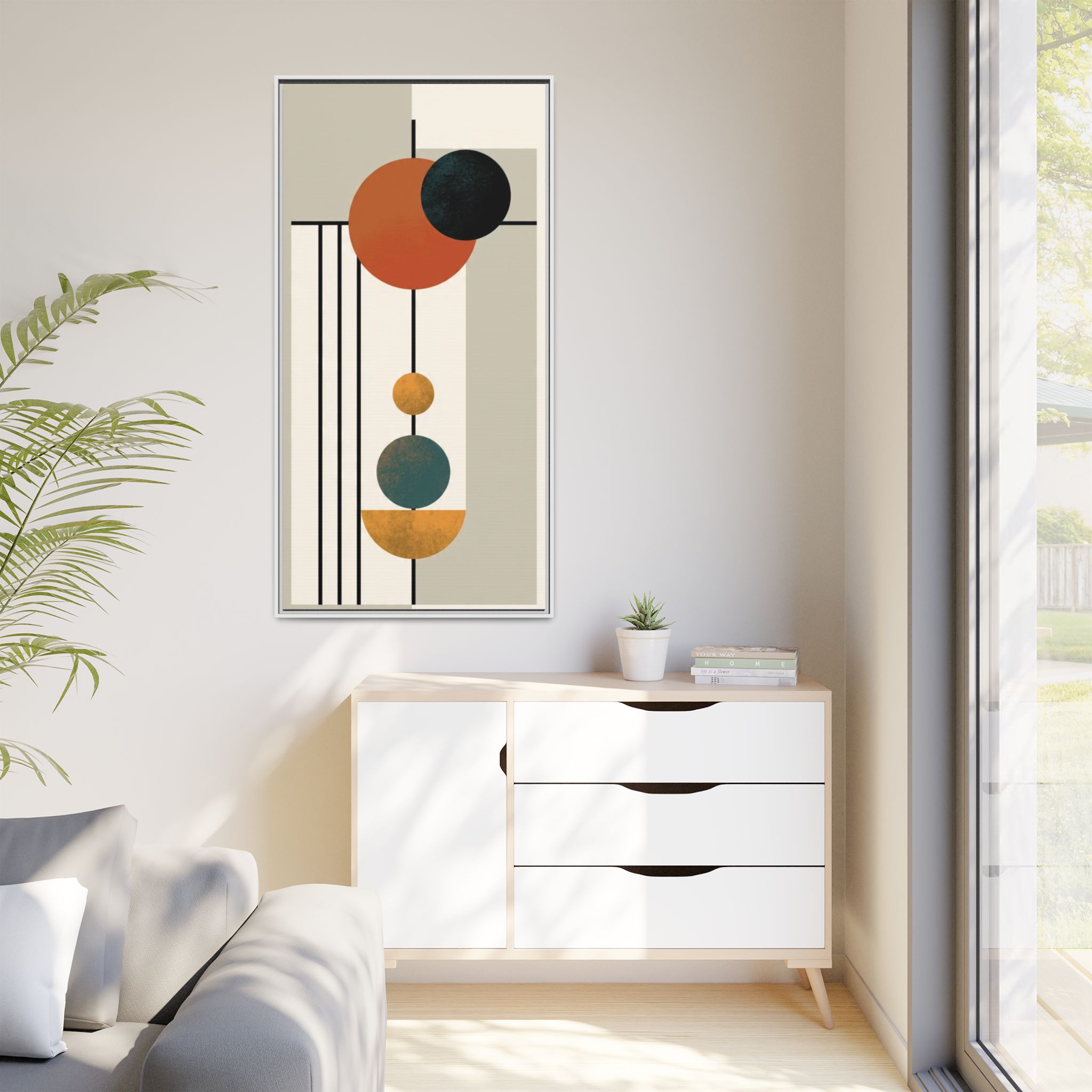 Abstract Geometric Wall Art Print — Matte Framed Canvas - Image 39