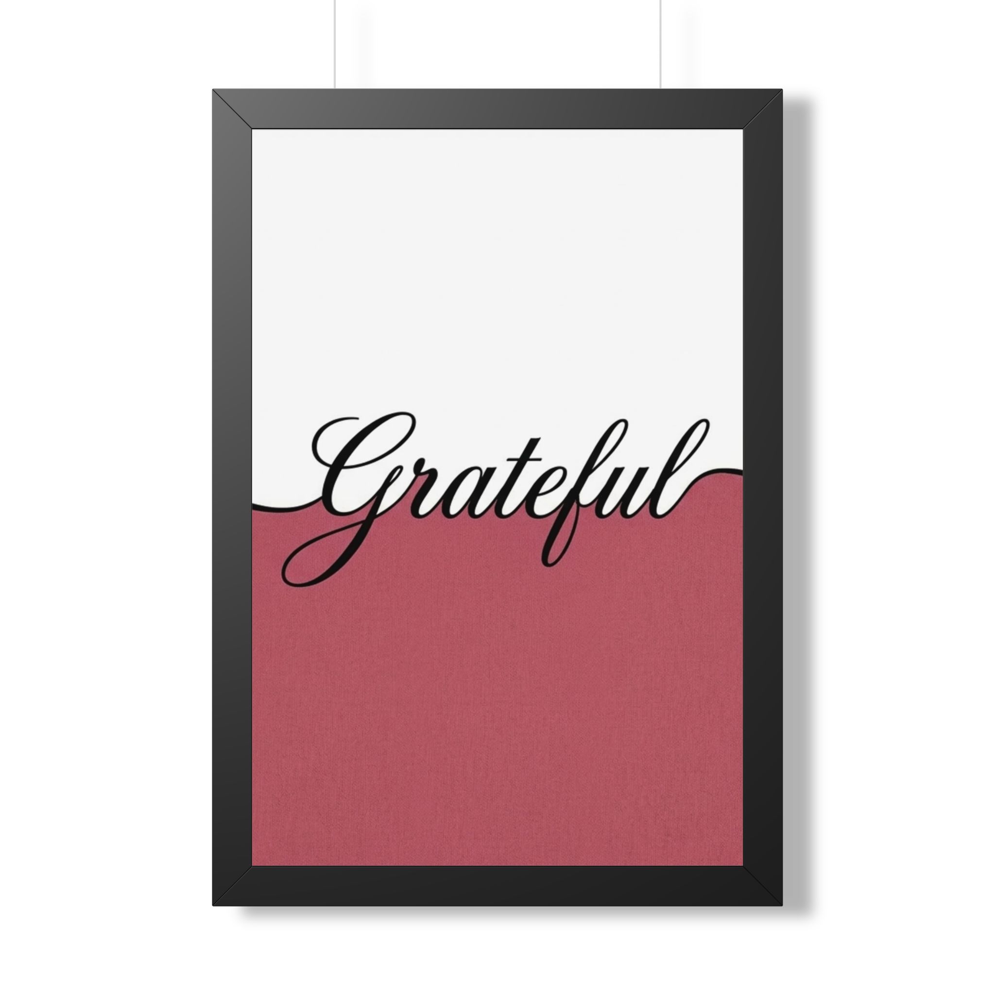 Grateful Wall Art Poster — Script Typography Framed Print - Image 4