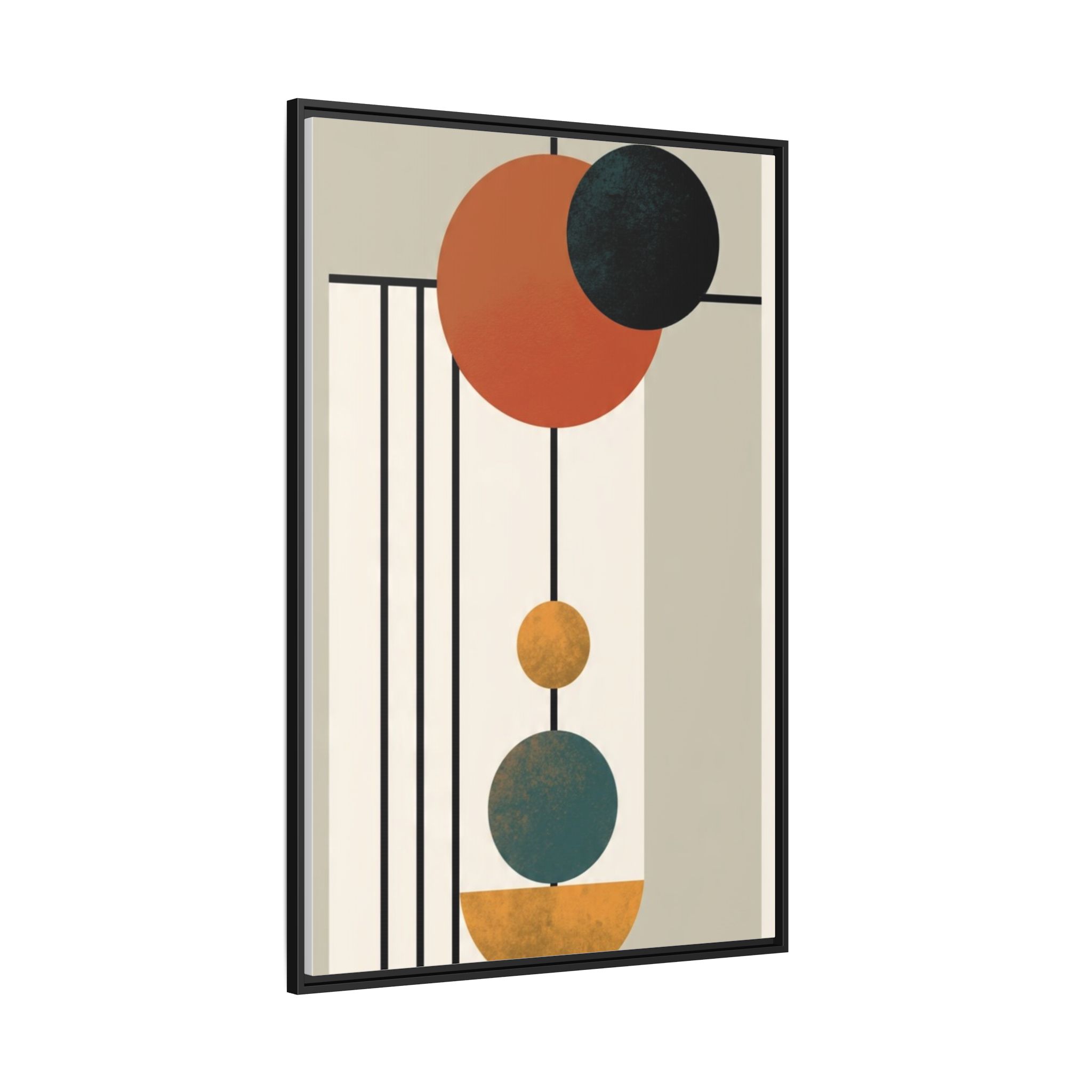 Abstract Geometric Wall Art Print — Matte Framed Canvas - Image 98
