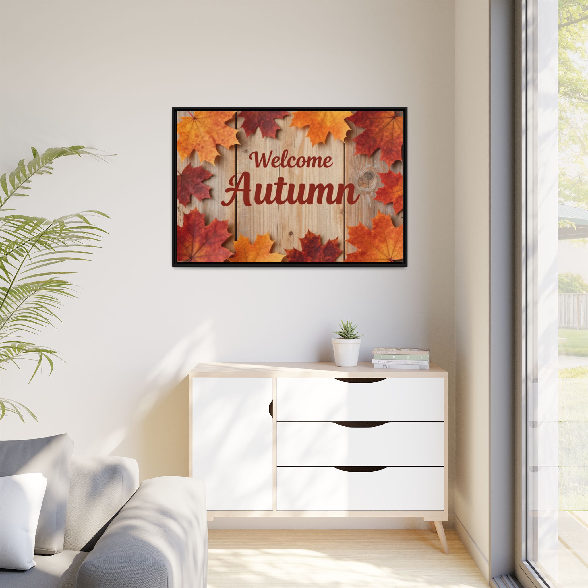 Welcome Autumn Framed Canvas Wall Art - Image 24