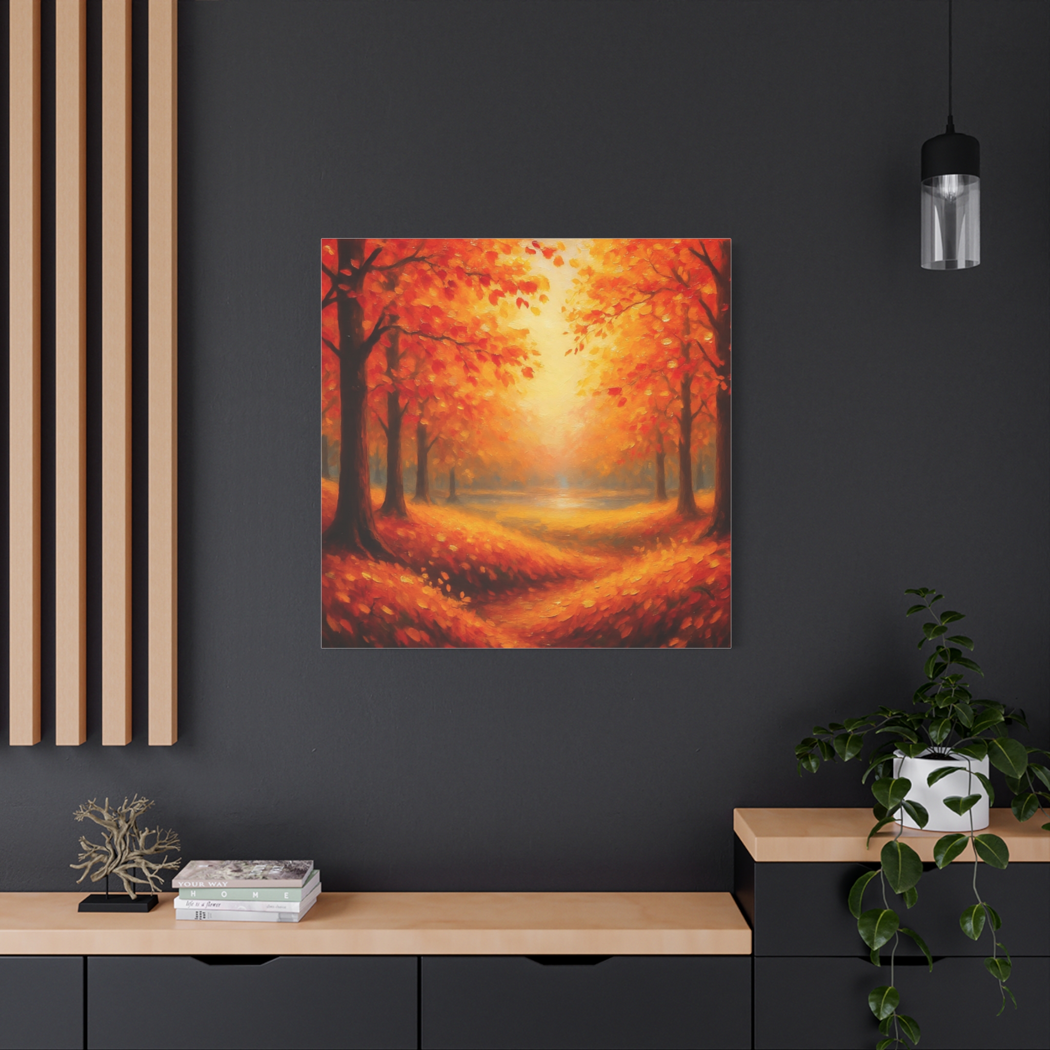 Autumn Forest Canvas Wall Art — Golden Fall Trees Matte Stretched Canvas - Image 8