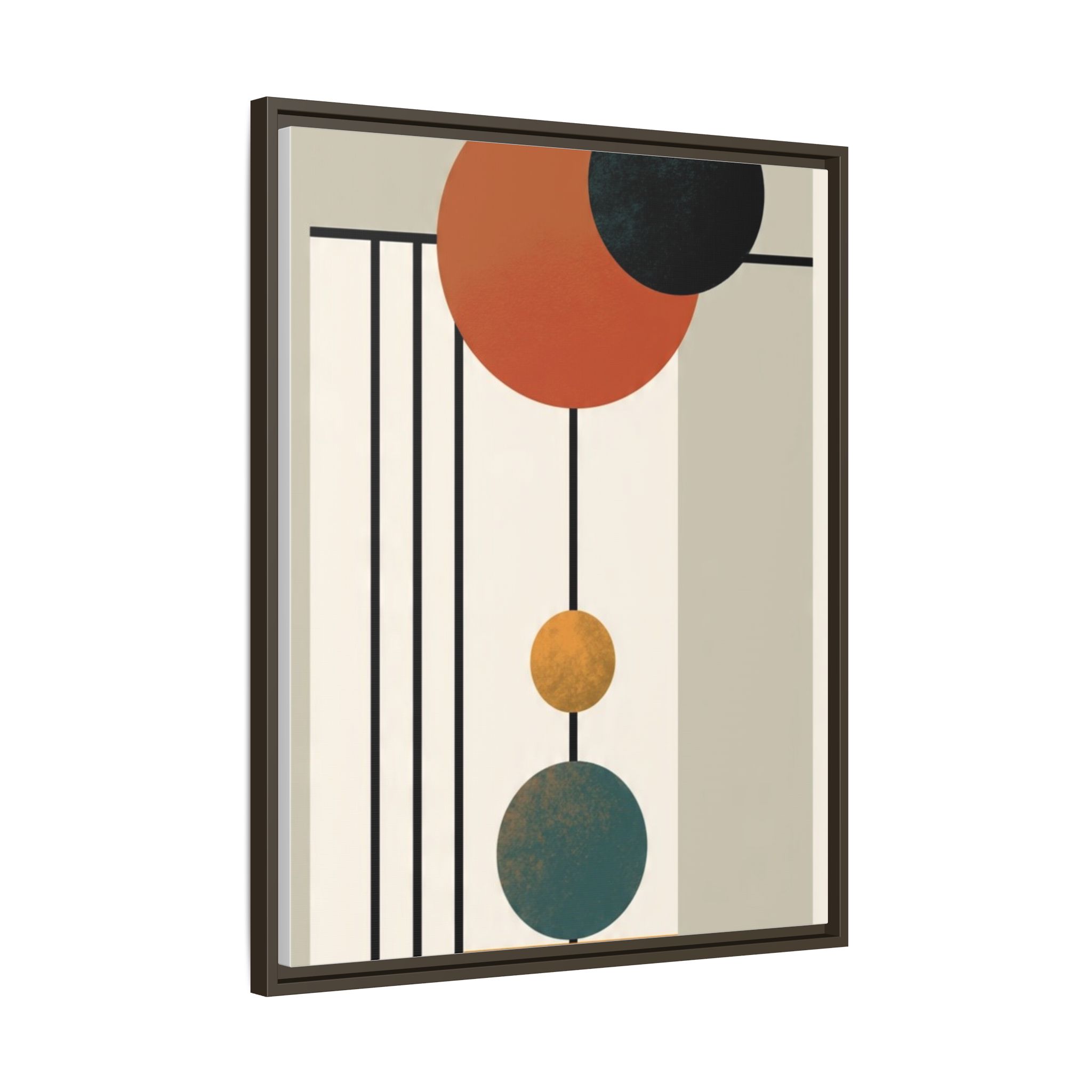 Abstract Geometric Wall Art Print — Matte Framed Canvas - Image 174