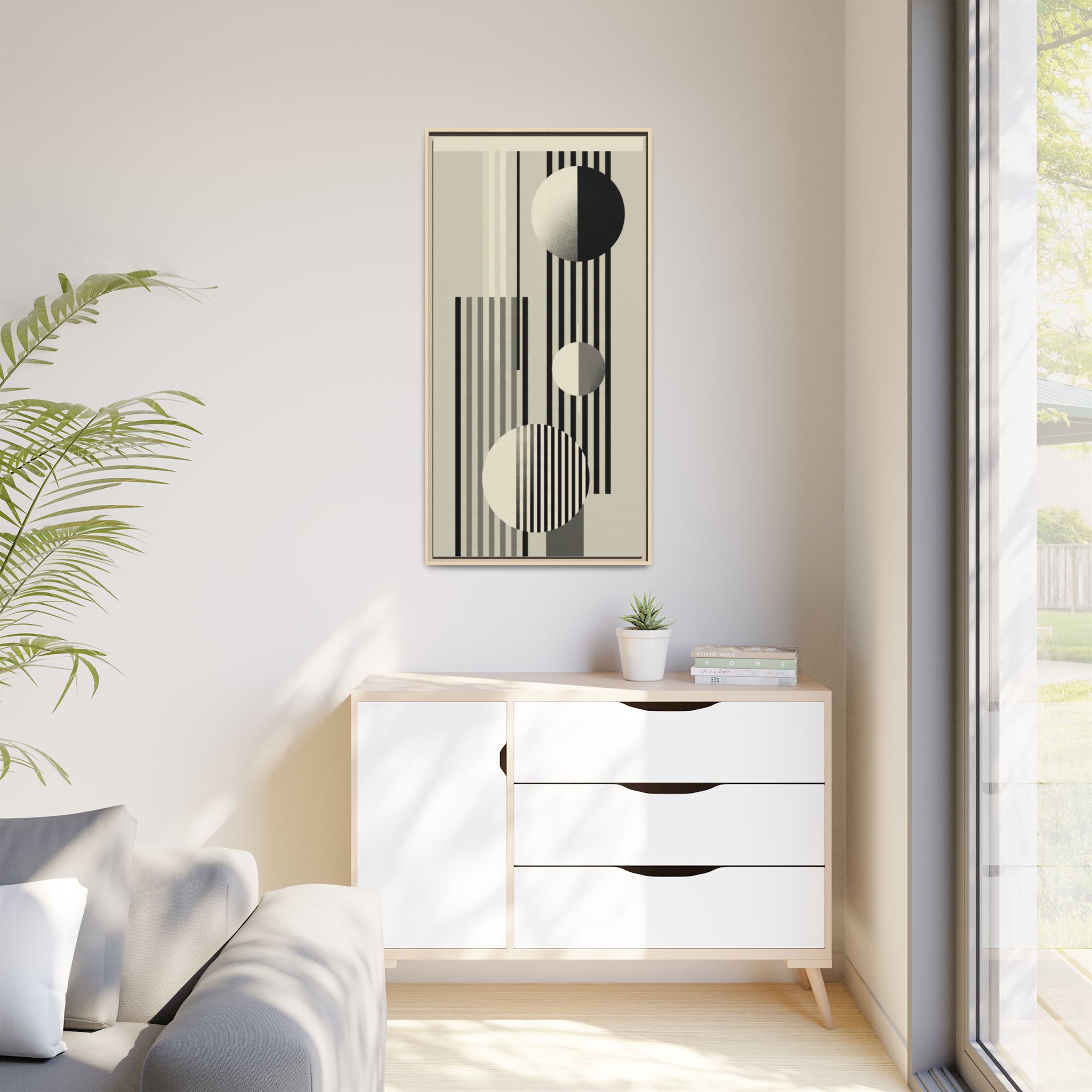 Abstract Geometric Canvas Print — Framed Matte Wall Art - Image 4