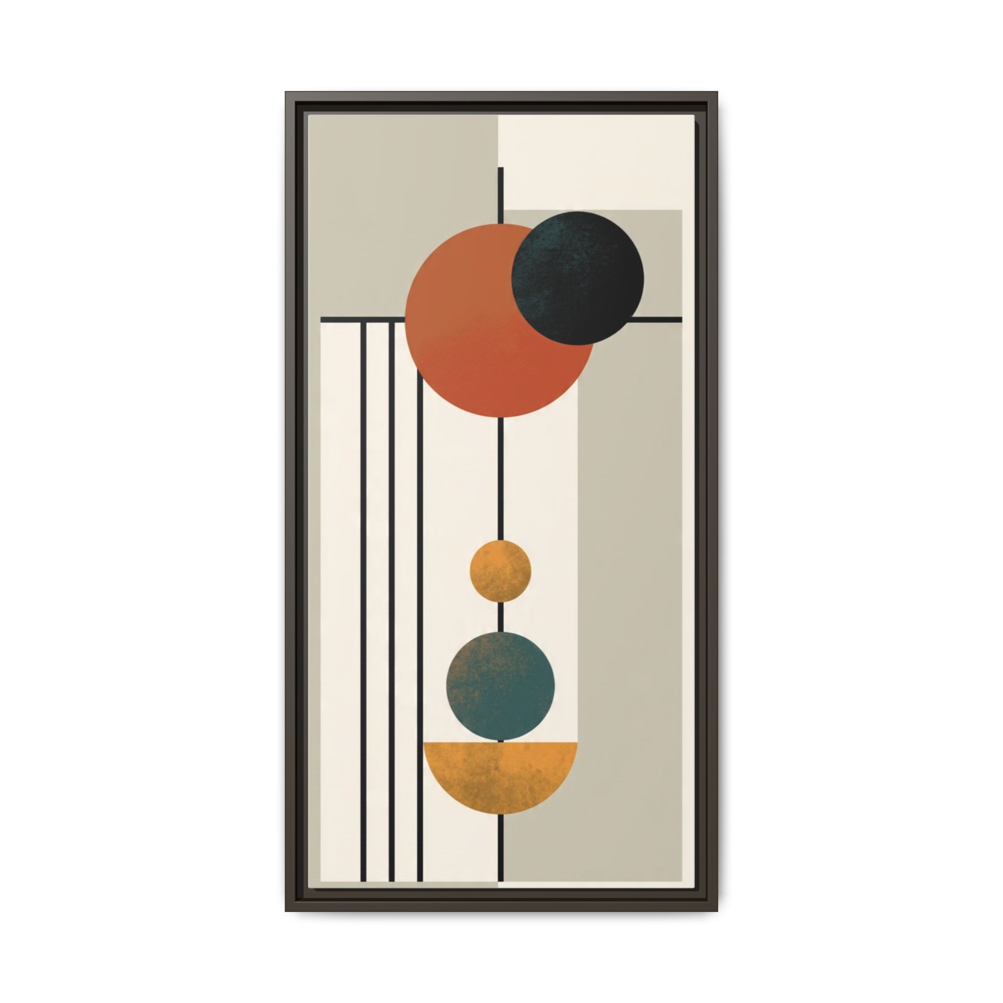 Abstract Geometric Wall Art Print — Matte Framed Canvas - Image 205