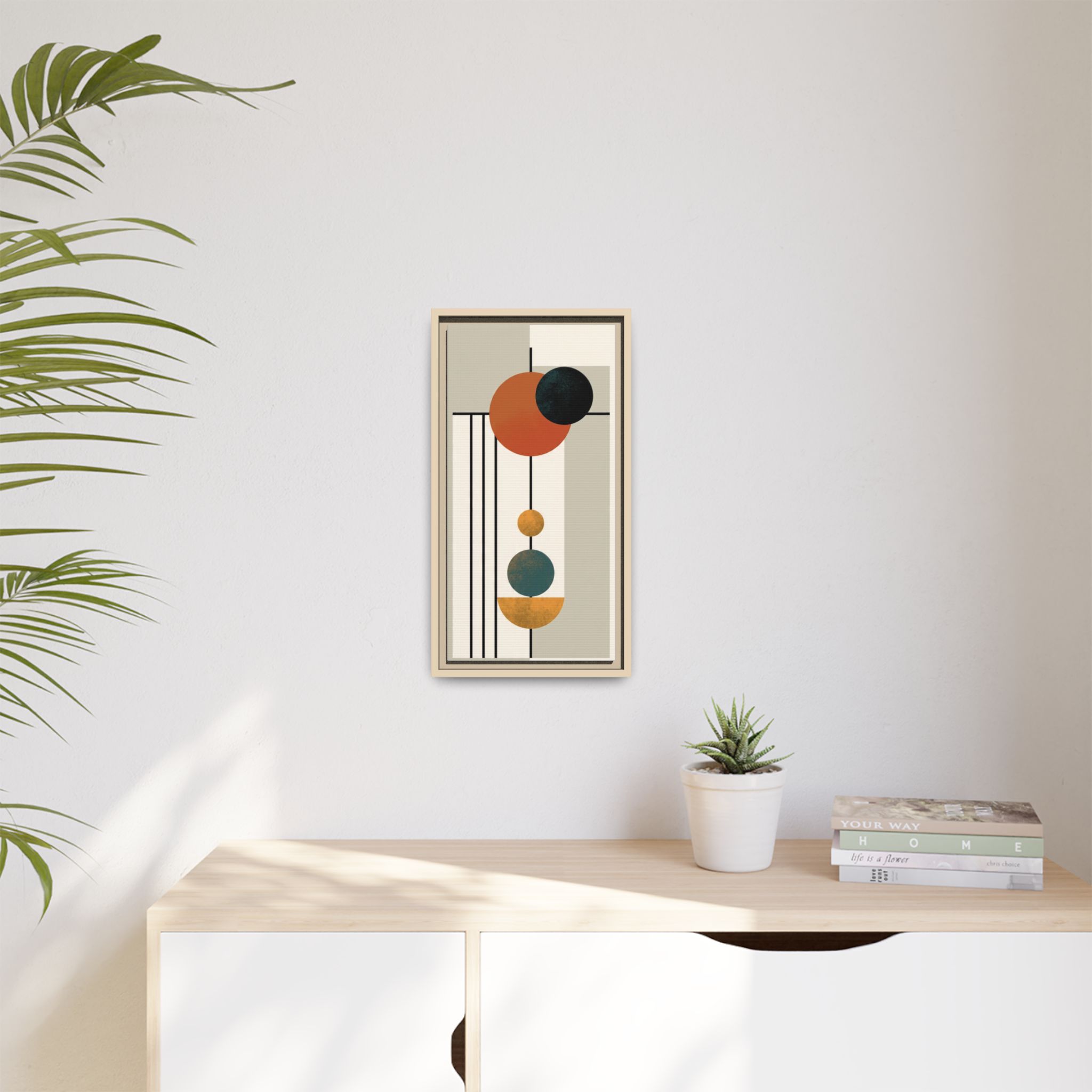 Abstract Geometric Wall Art Print — Matte Framed Canvas - Image 91