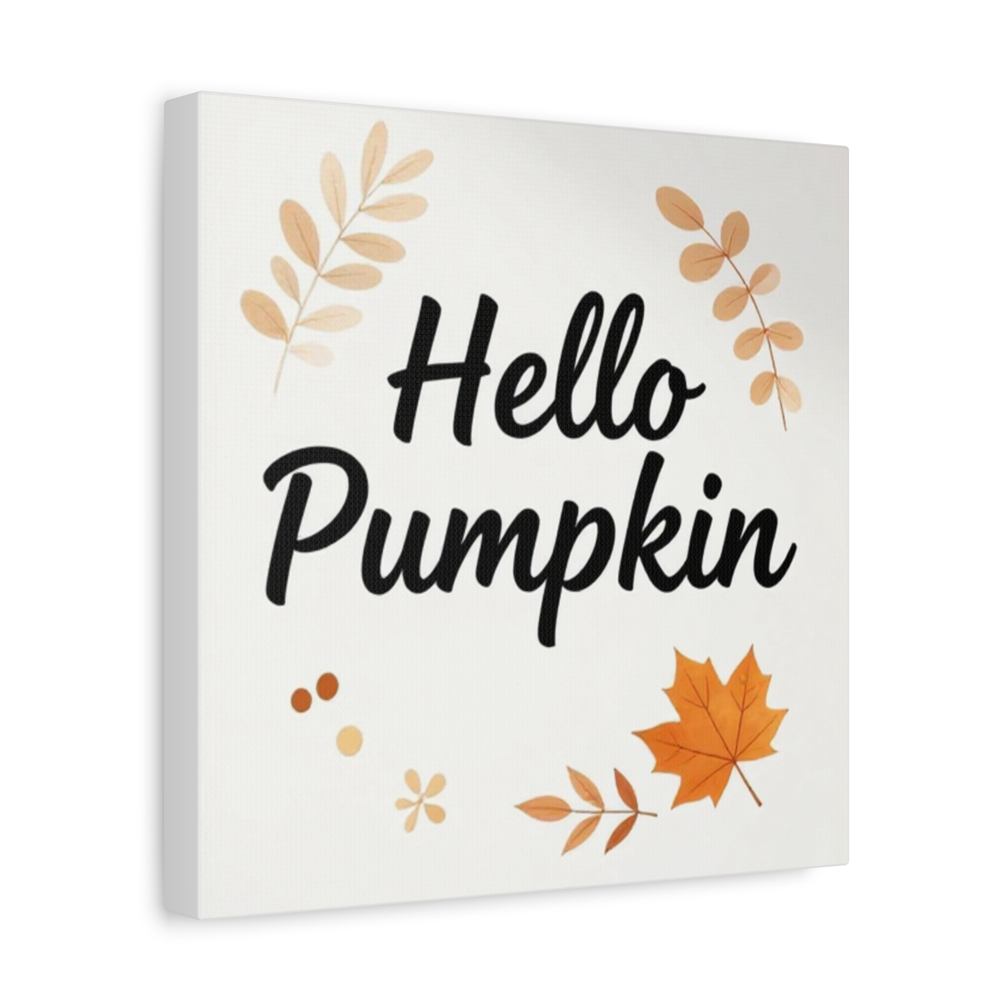Hello Pumpkin Fall Canvas Wall Art - Image 3