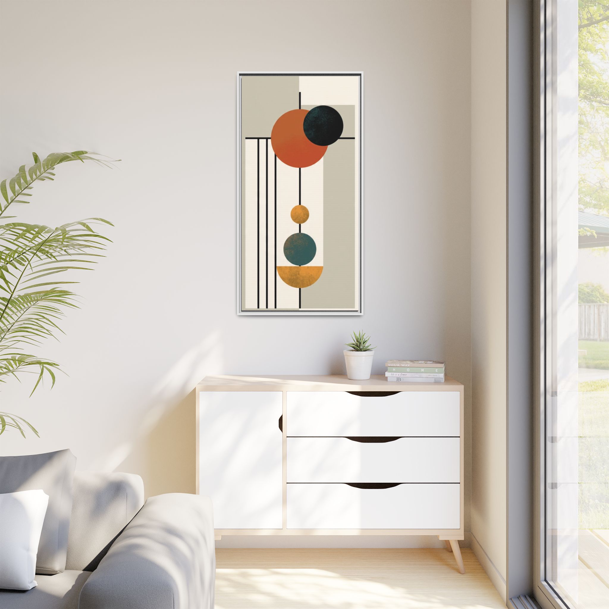 Abstract Geometric Wall Art Print — Matte Framed Canvas - Image 15