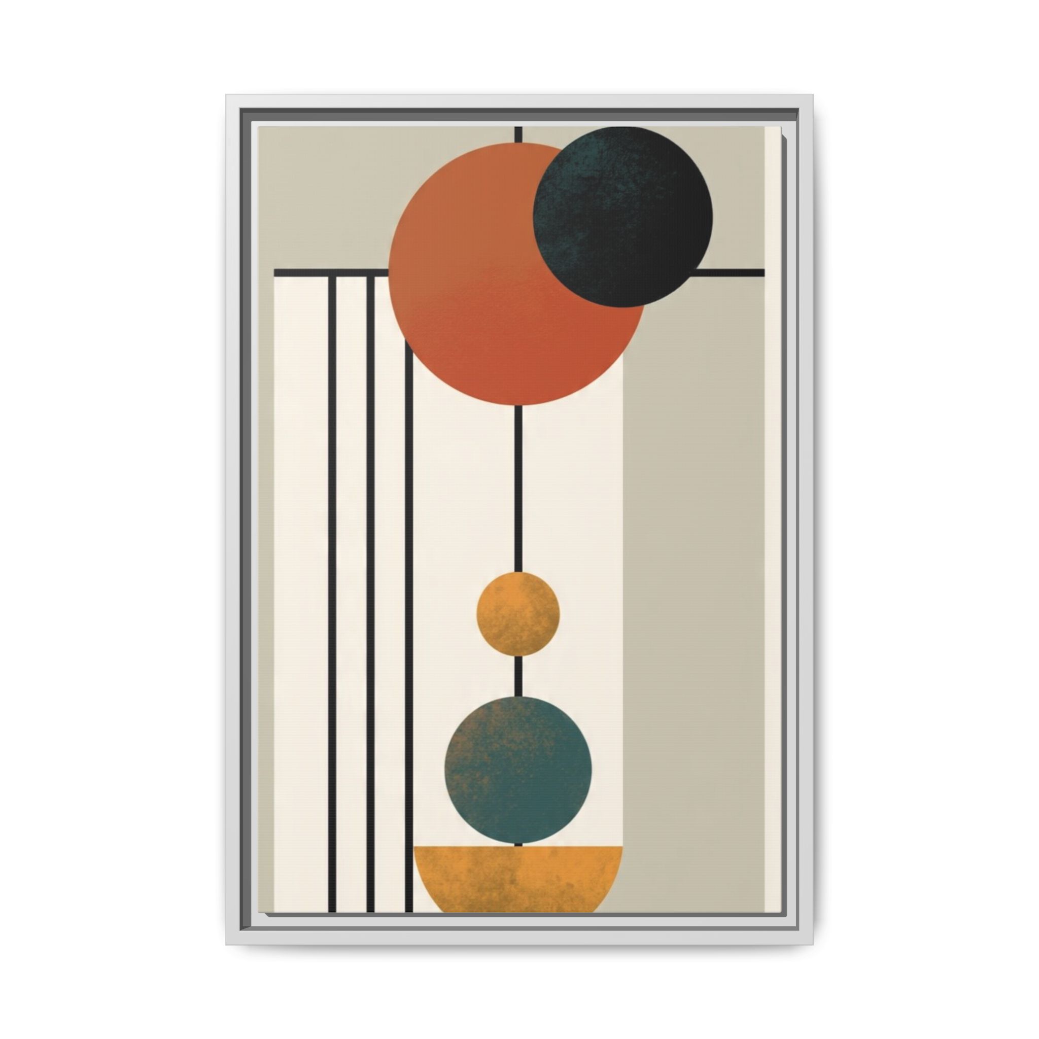 Abstract Geometric Wall Art Print — Matte Framed Canvas - Image 237