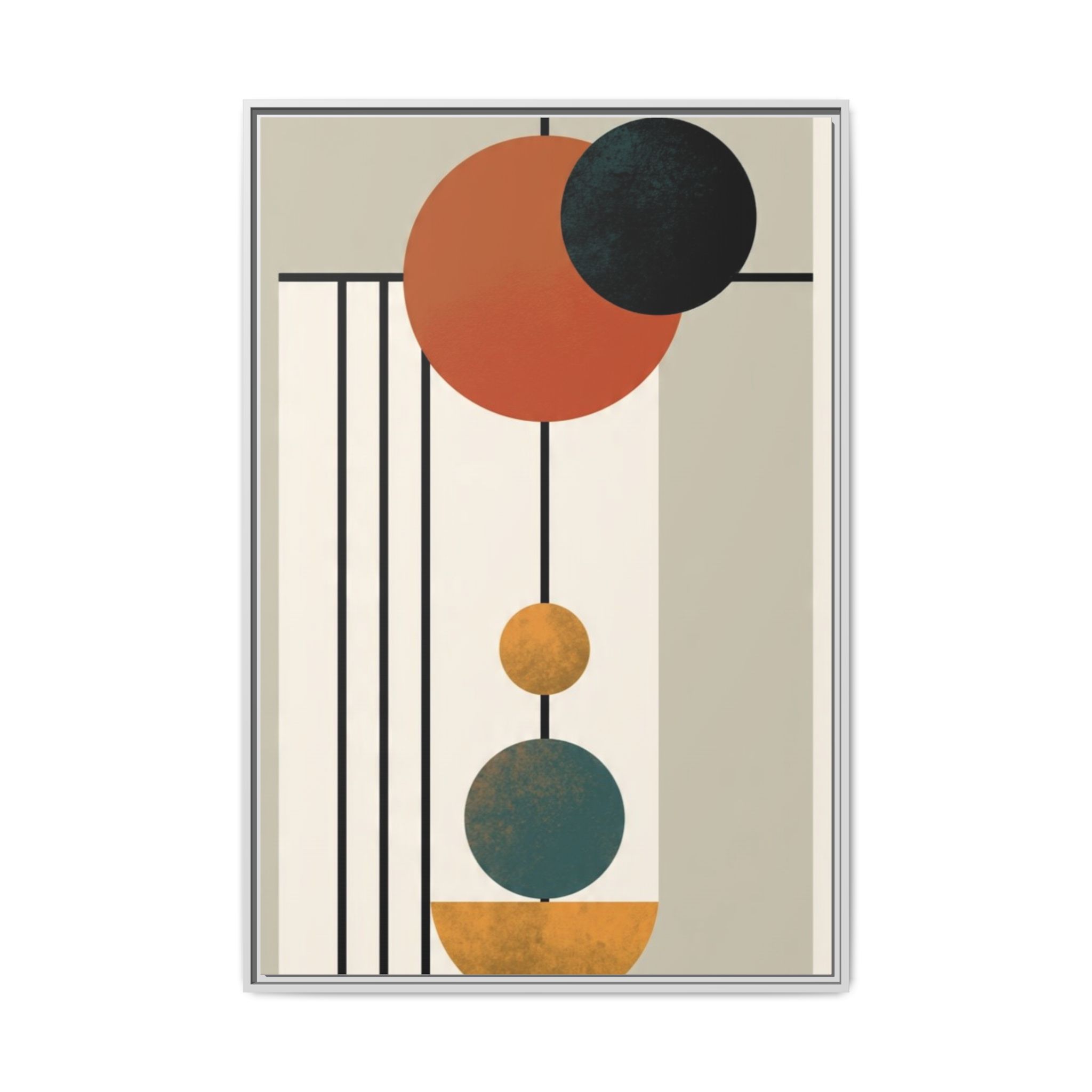 Abstract Geometric Wall Art Print — Matte Framed Canvas - Image 101