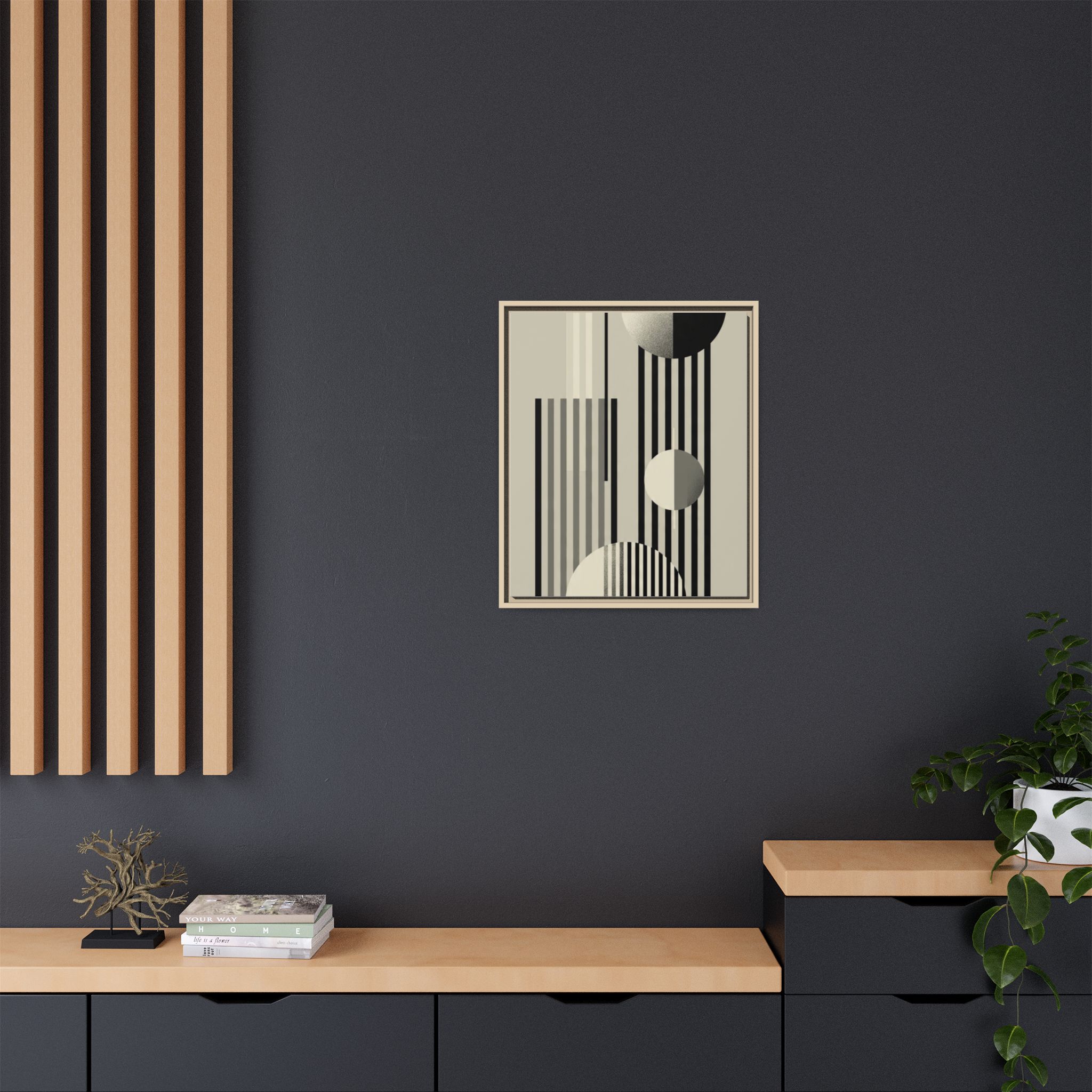 Abstract Geometric Canvas Print — Framed Matte Wall Art - Image 228
