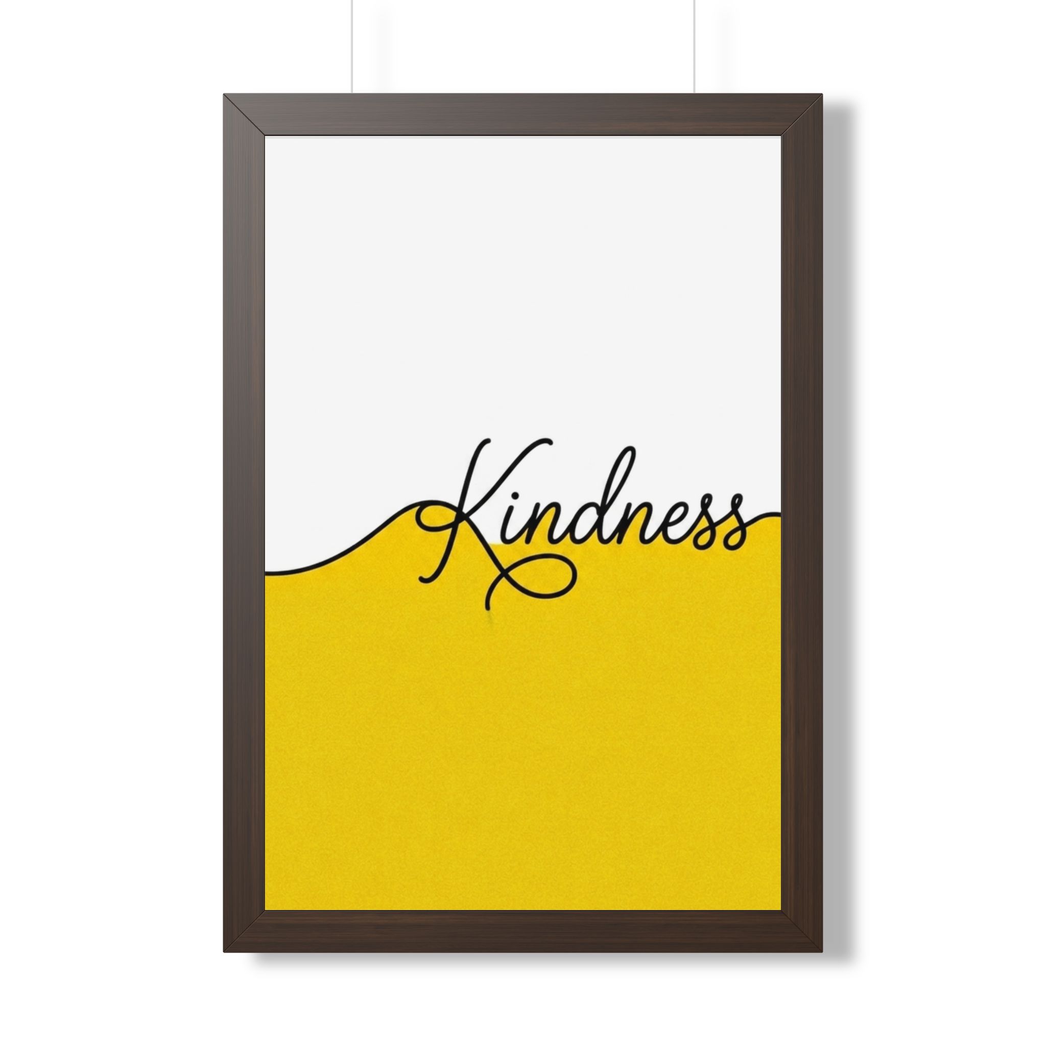 Kindness Framed Poster — Minimal Yellow Wall Art - Image 4