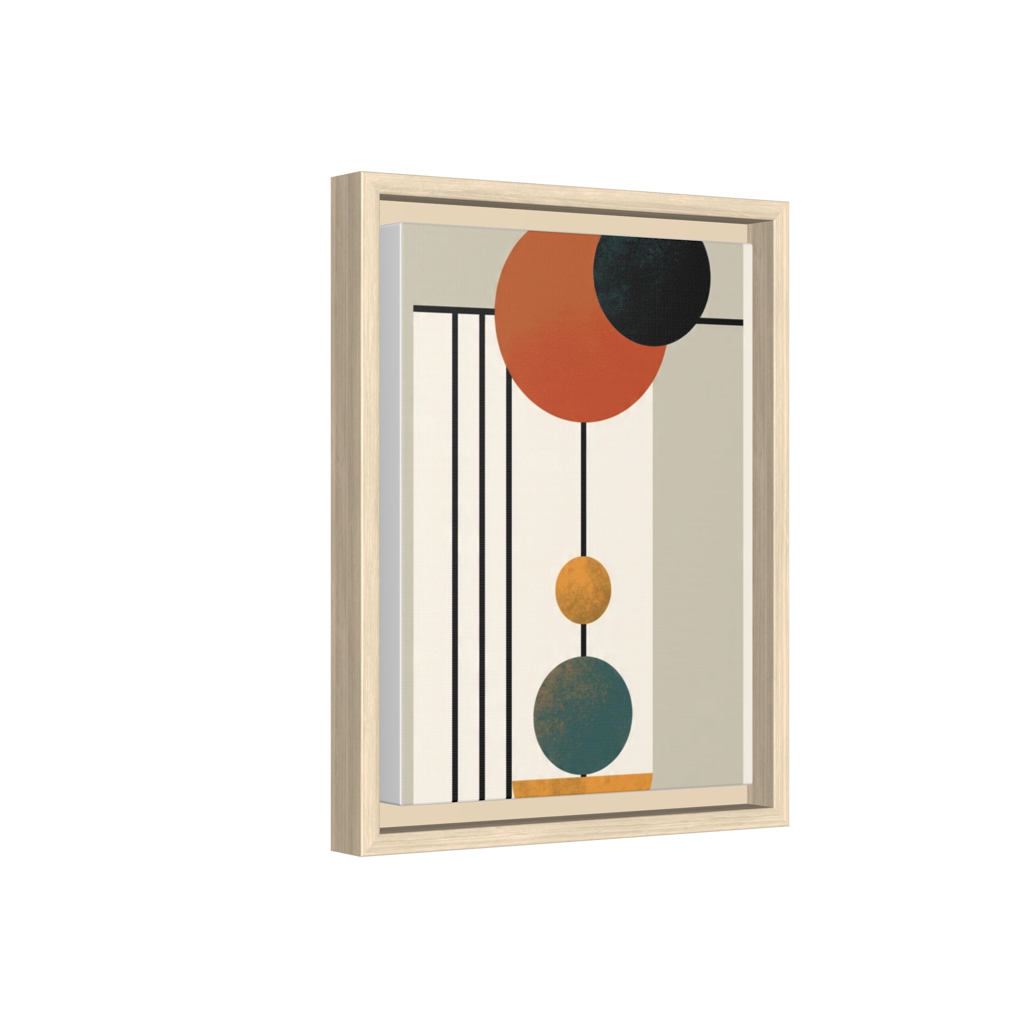Abstract Geometric Wall Art Print — Matte Framed Canvas - Image 250