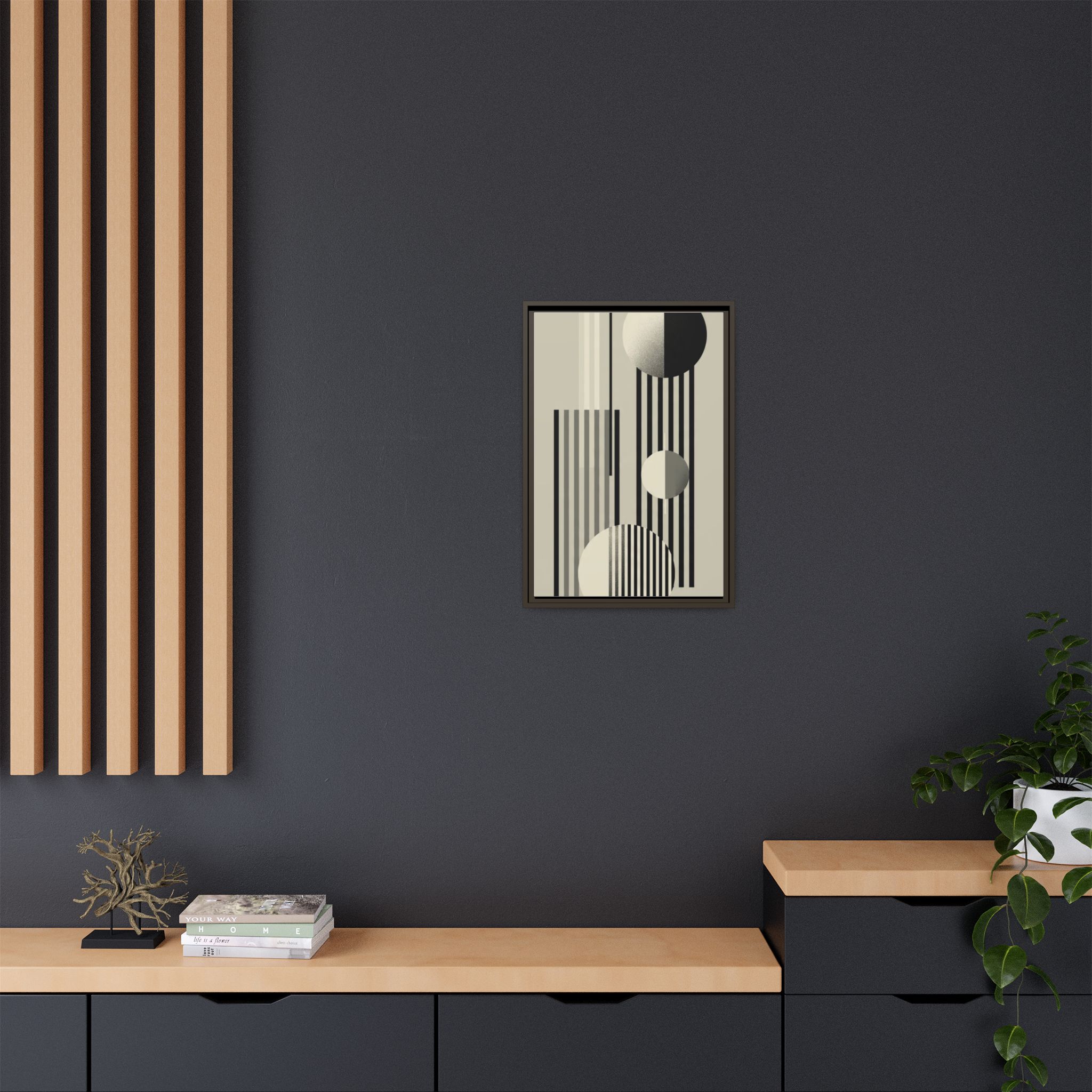 Abstract Geometric Canvas Print — Framed Matte Wall Art - Image 248