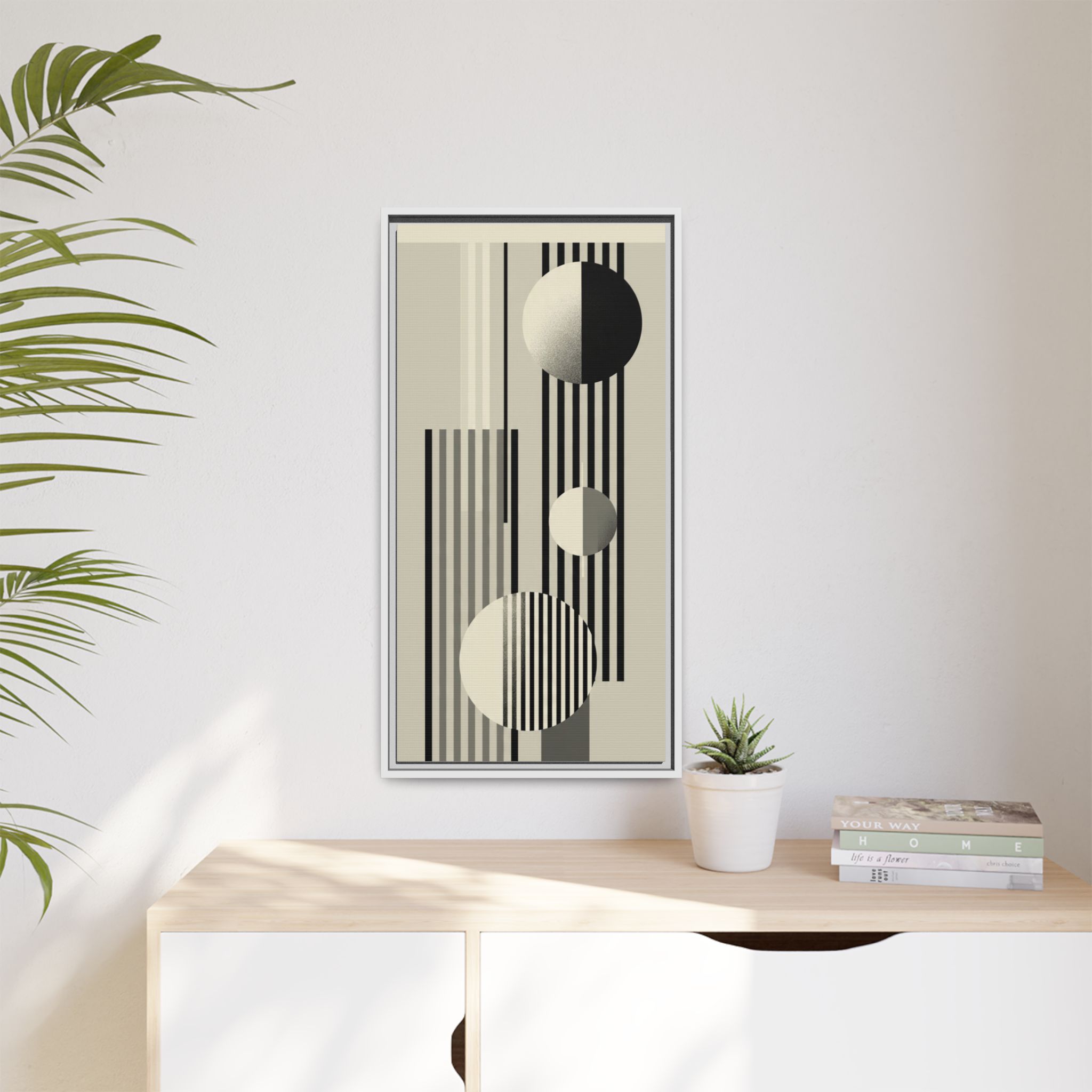 Abstract Geometric Canvas Print — Framed Matte Wall Art - Image 215