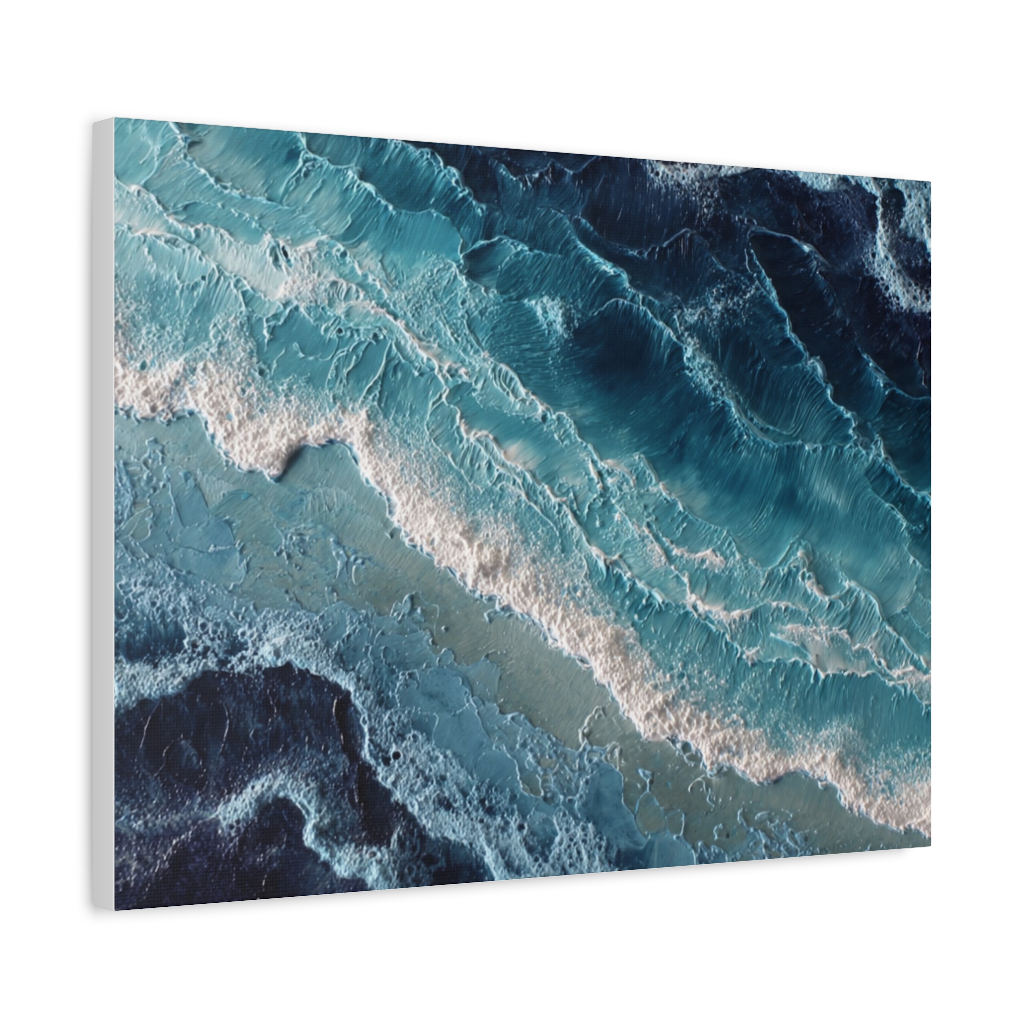 Ocean Waves Matte Canvas Wall Art – Stretched Seascape Print - Image 3