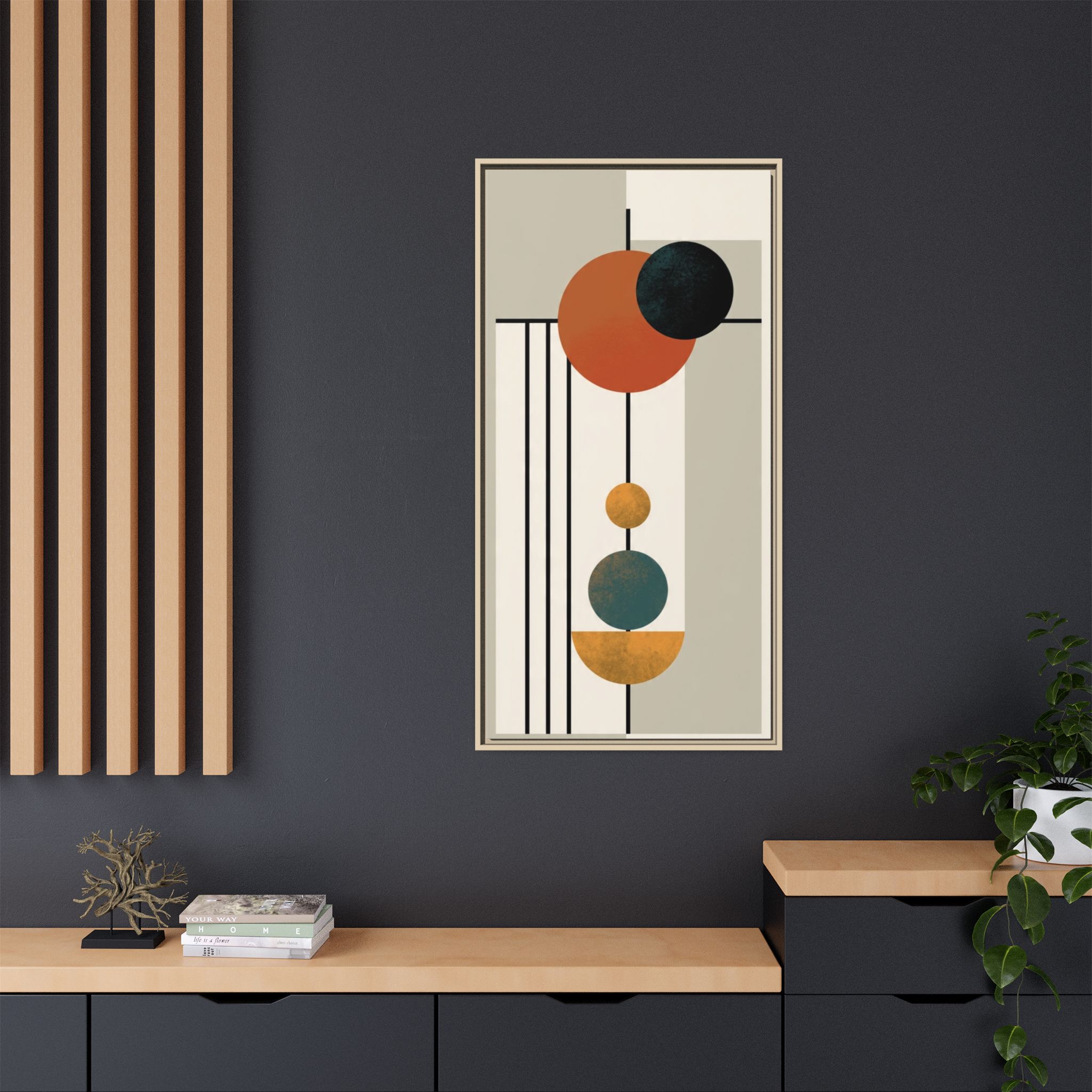 Abstract Geometric Wall Art Print — Matte Framed Canvas - Image 5