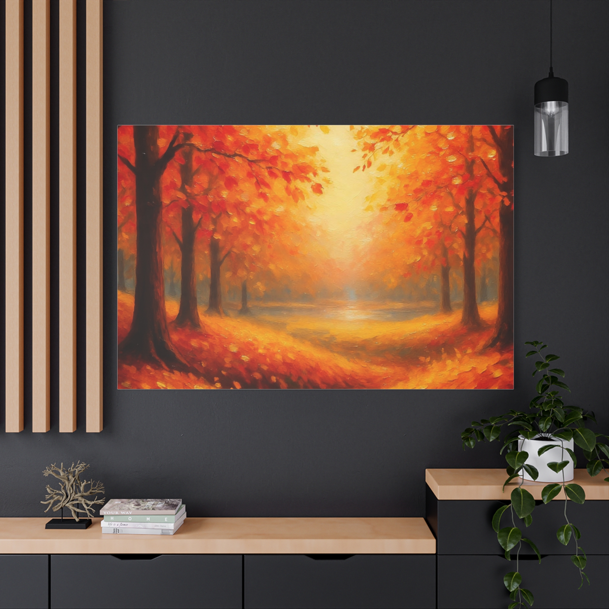 Autumn Forest Canvas Wall Art — Golden Fall Trees Matte Stretched Canvas - Image 7